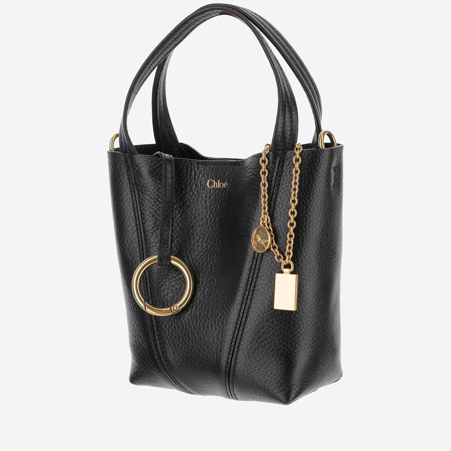 Chloé Chloé Spin Small Tote Bag in Black | Lyst