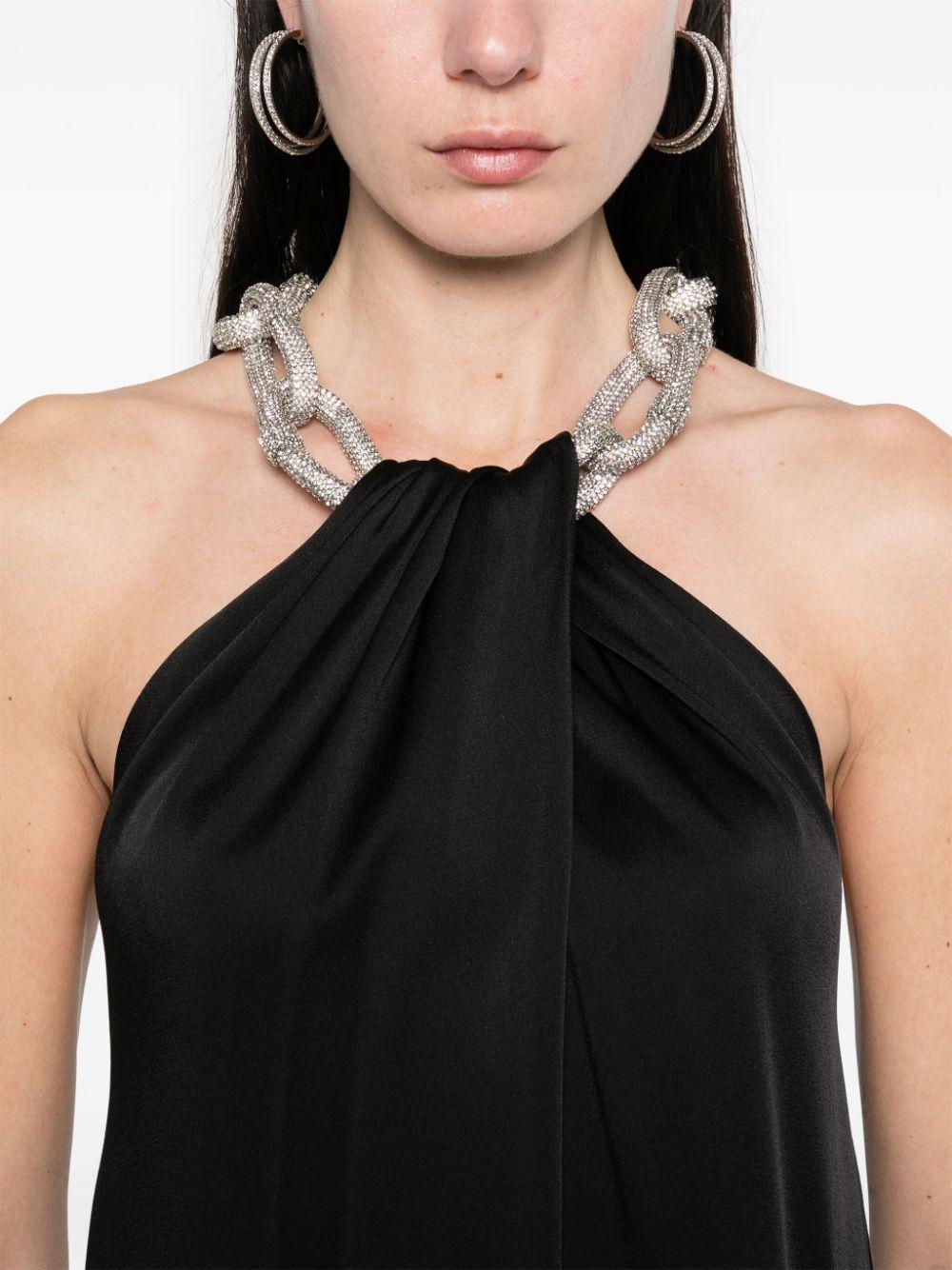 ワンピース Stella McCartney Chain long dress Stella McCartney Chain Crossover Halter Satin Gown | Nordstrom