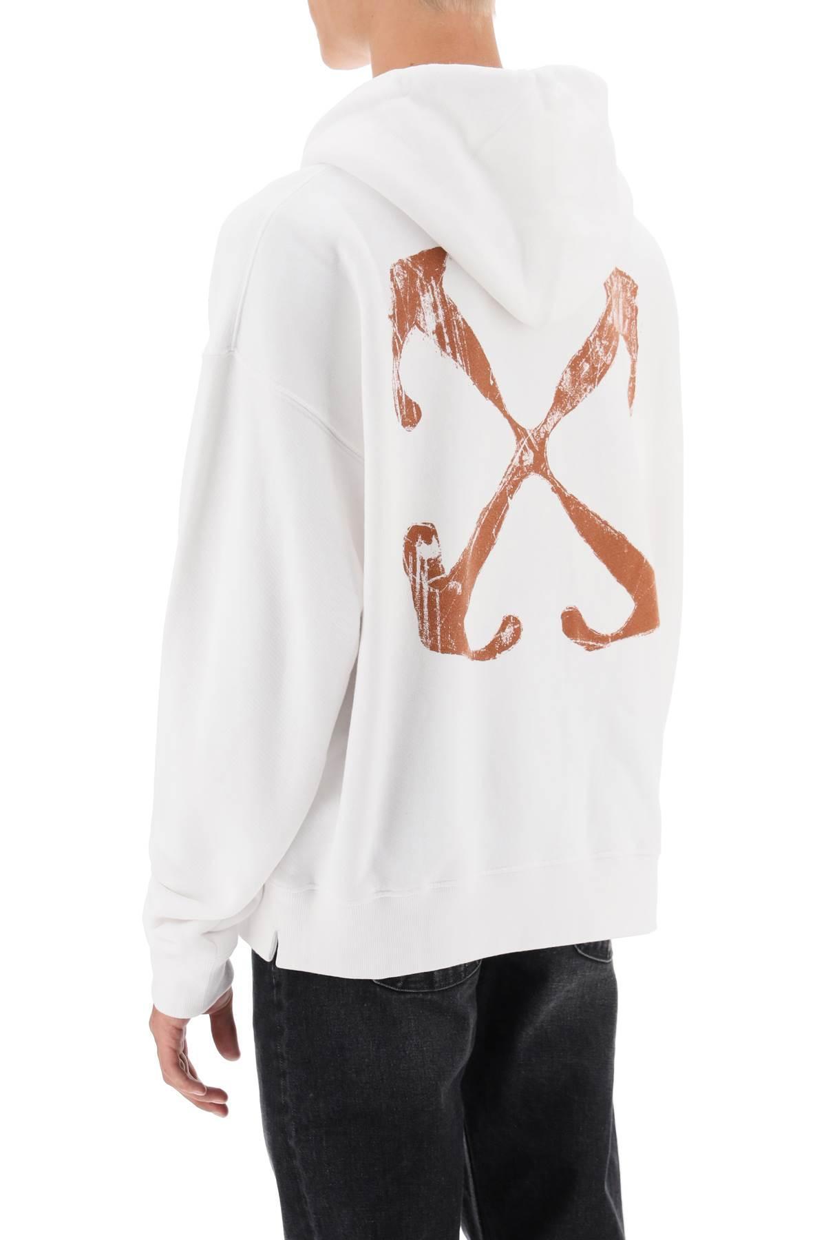 Off-White c/o Virgil Abloh Hoodie With Back Arrow Print in White for Men |  Lyst
