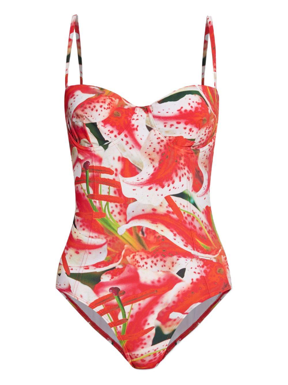 TORY BURCH One-shoulder embellished swimsuit | NET-A-PORTER