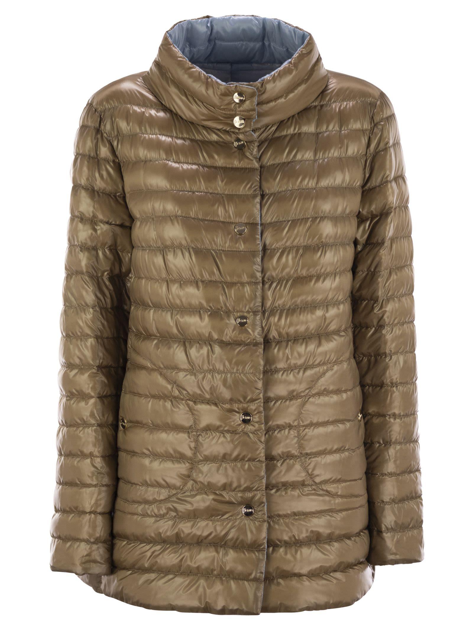 Herno Ultralight Reversible Down Jacket in Blue Lyst Canada