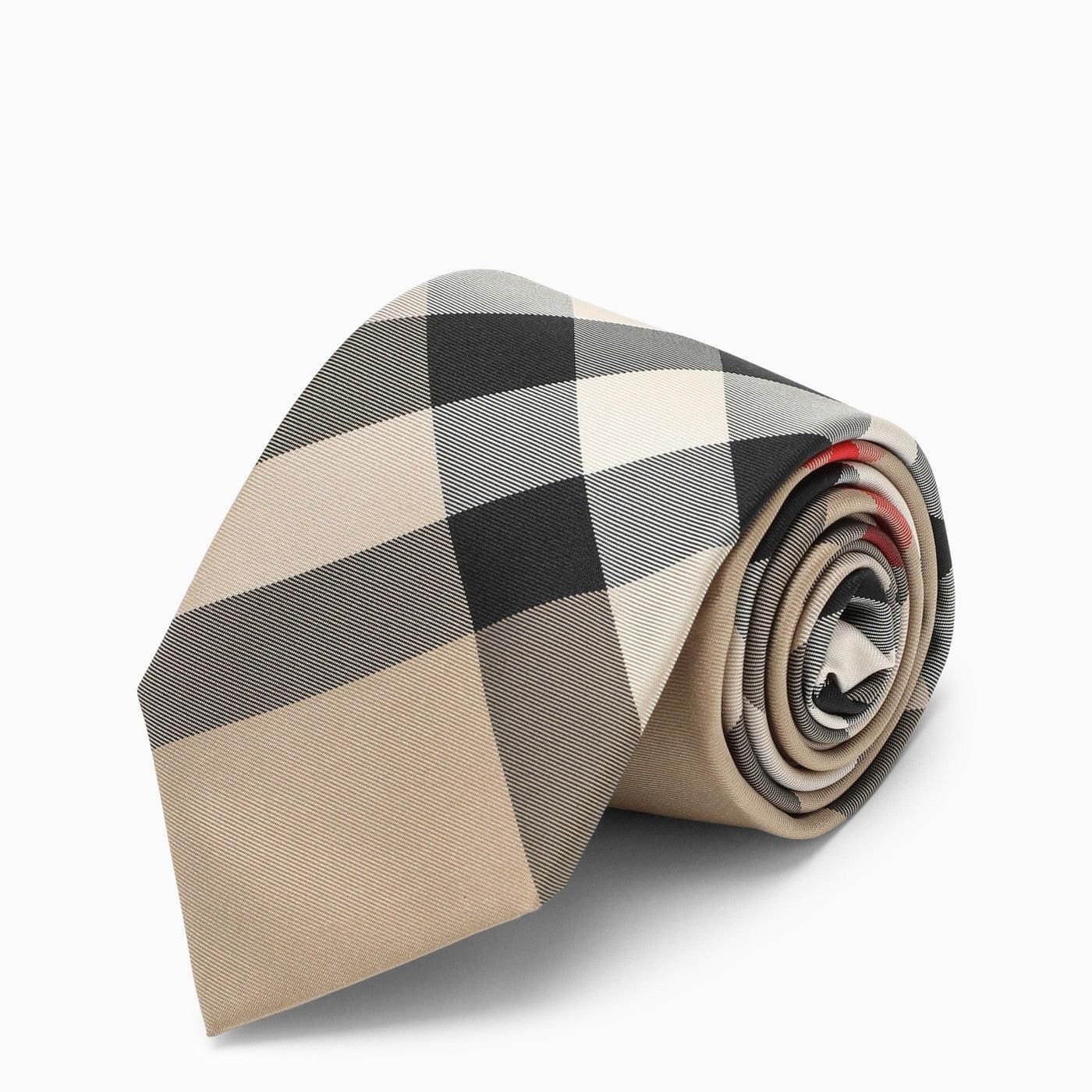 Burberry Tie With Vintage Check Motif in Metallic for Men | Lyst