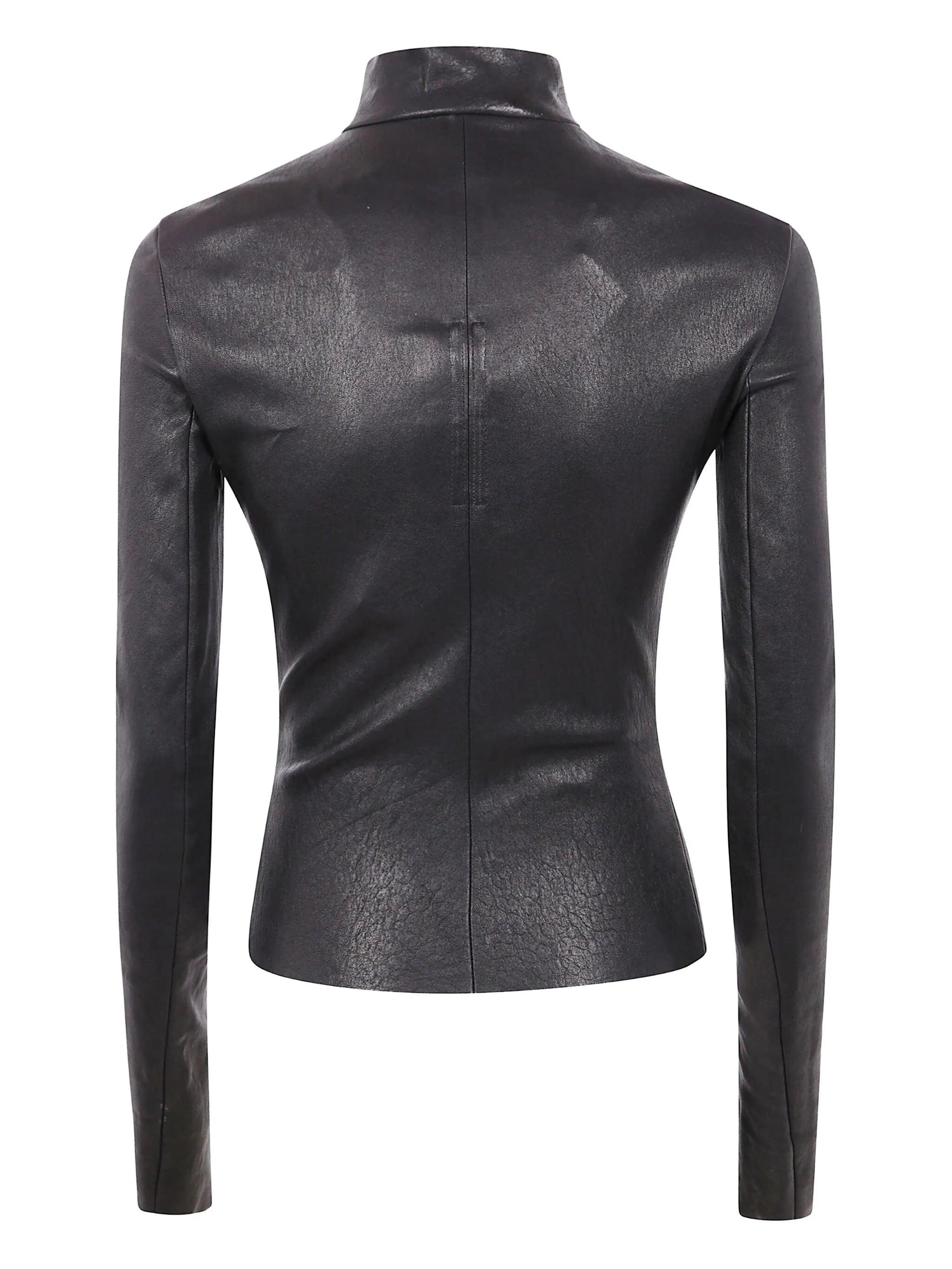 Rick Owens Gary Leather Jacket in Blue | Lyst