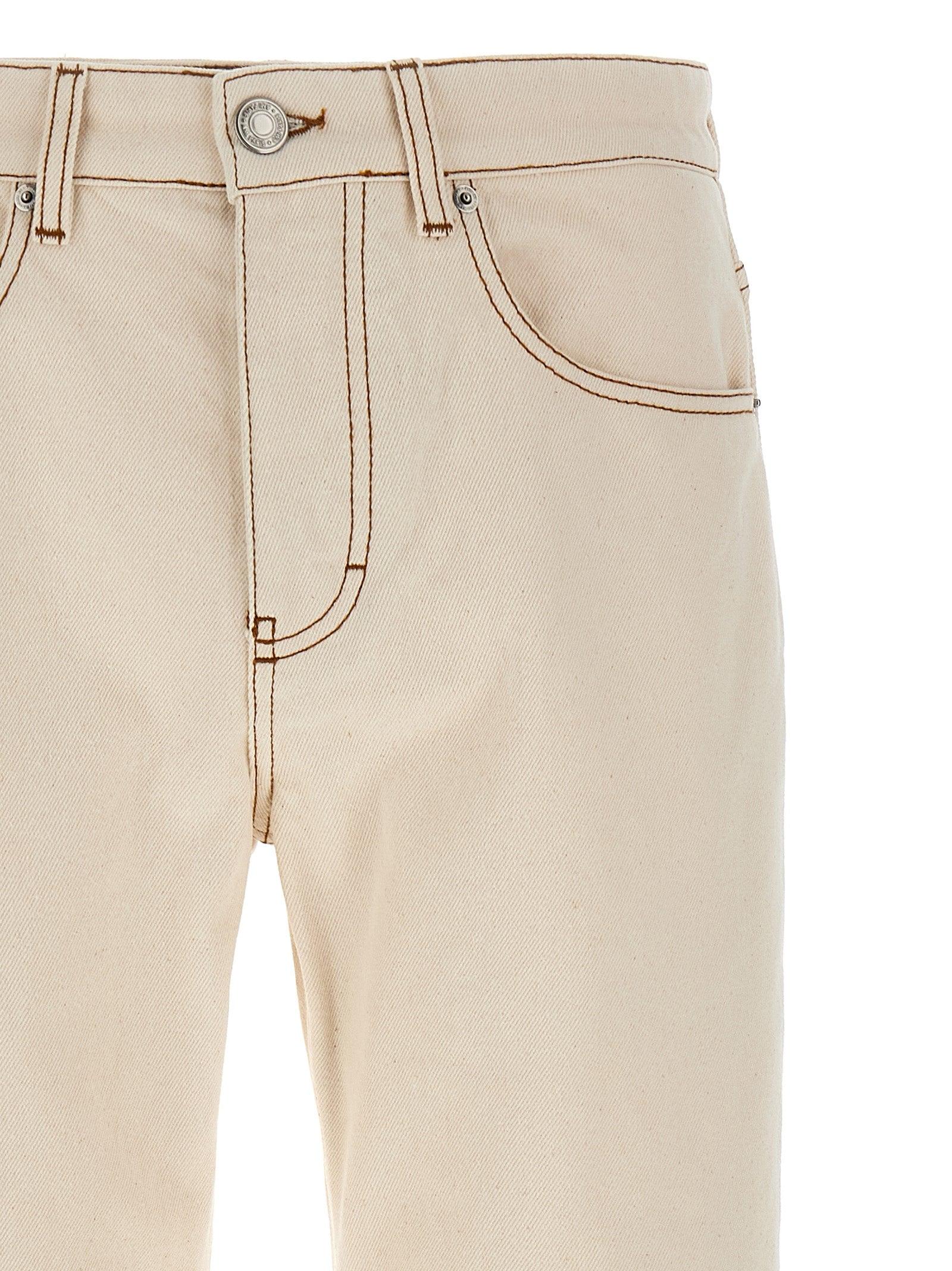Ami Paris Garment-Dyed Jeans in Natural for Men | Lyst