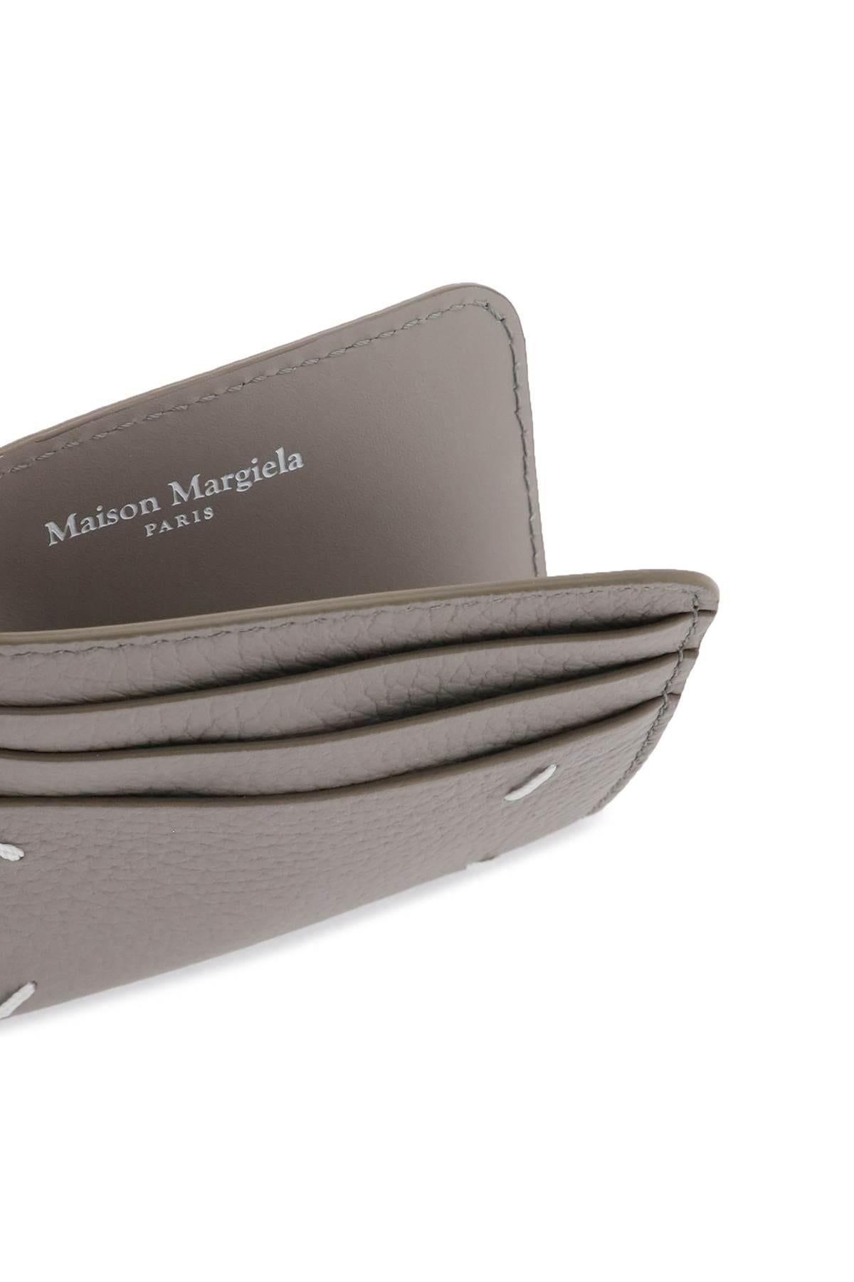 Maison Margiela Leather Cardholder in Gray | Lyst