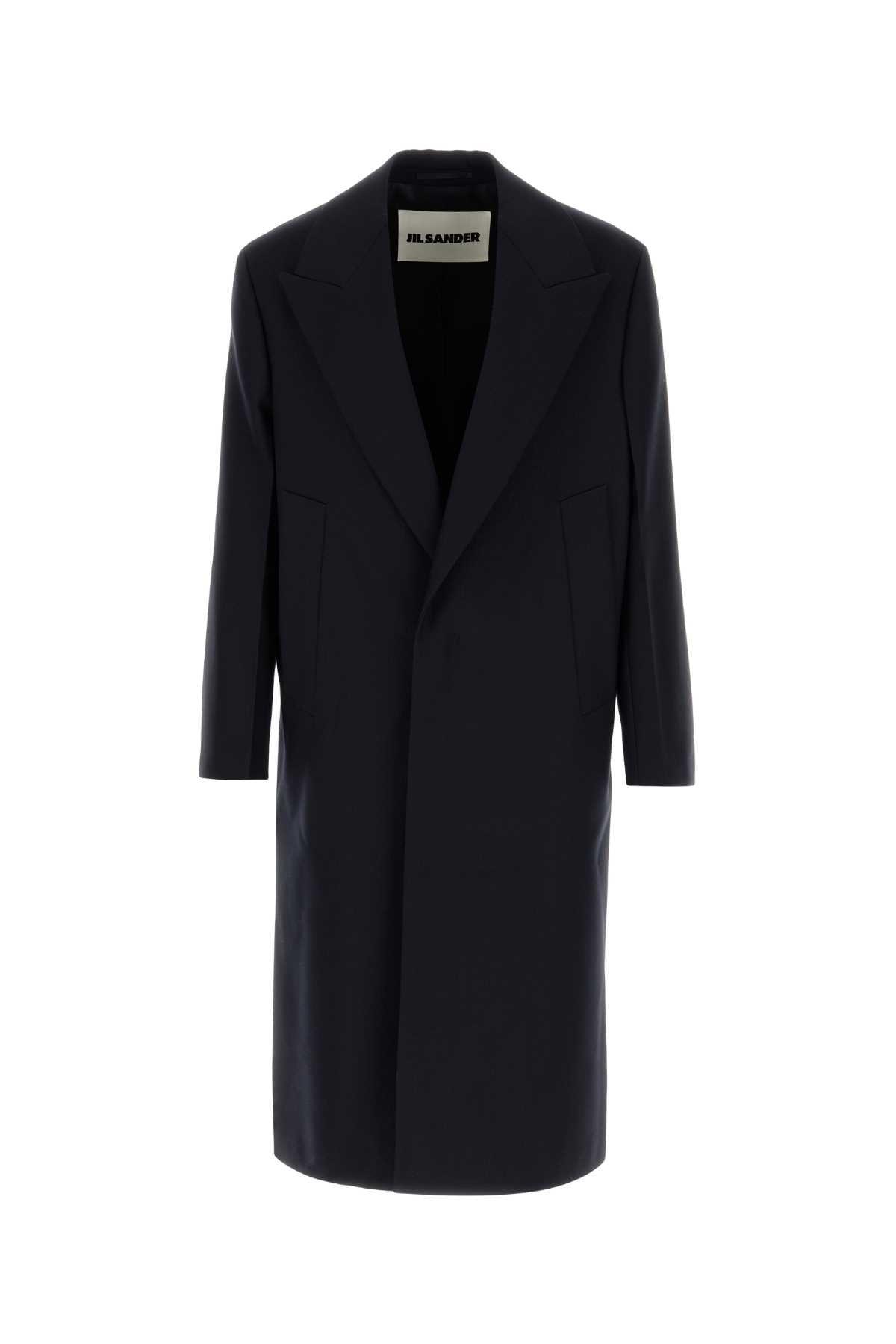 コート Jil Sander Black Double-Breasted Coat In Virgin Wool 19290652_42373686_600.jpg