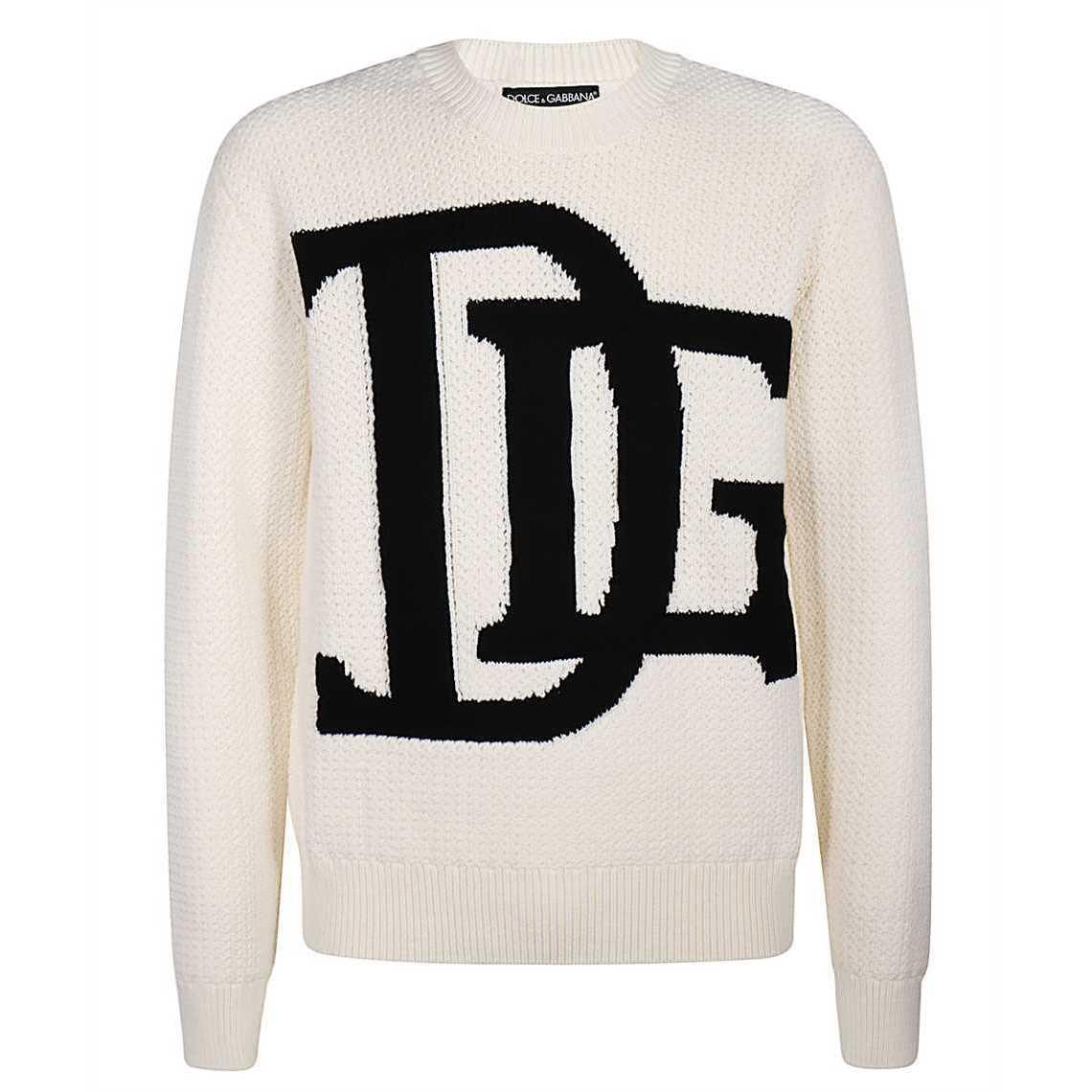 Jersey de lana blanco Dolce & Gabbana de hombre de color Negro | Lyst