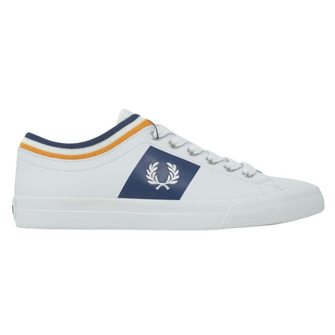Fred Perry Leather B8185 300 Mens White Trainers in Blue for Men - Save 18%  | Lyst
