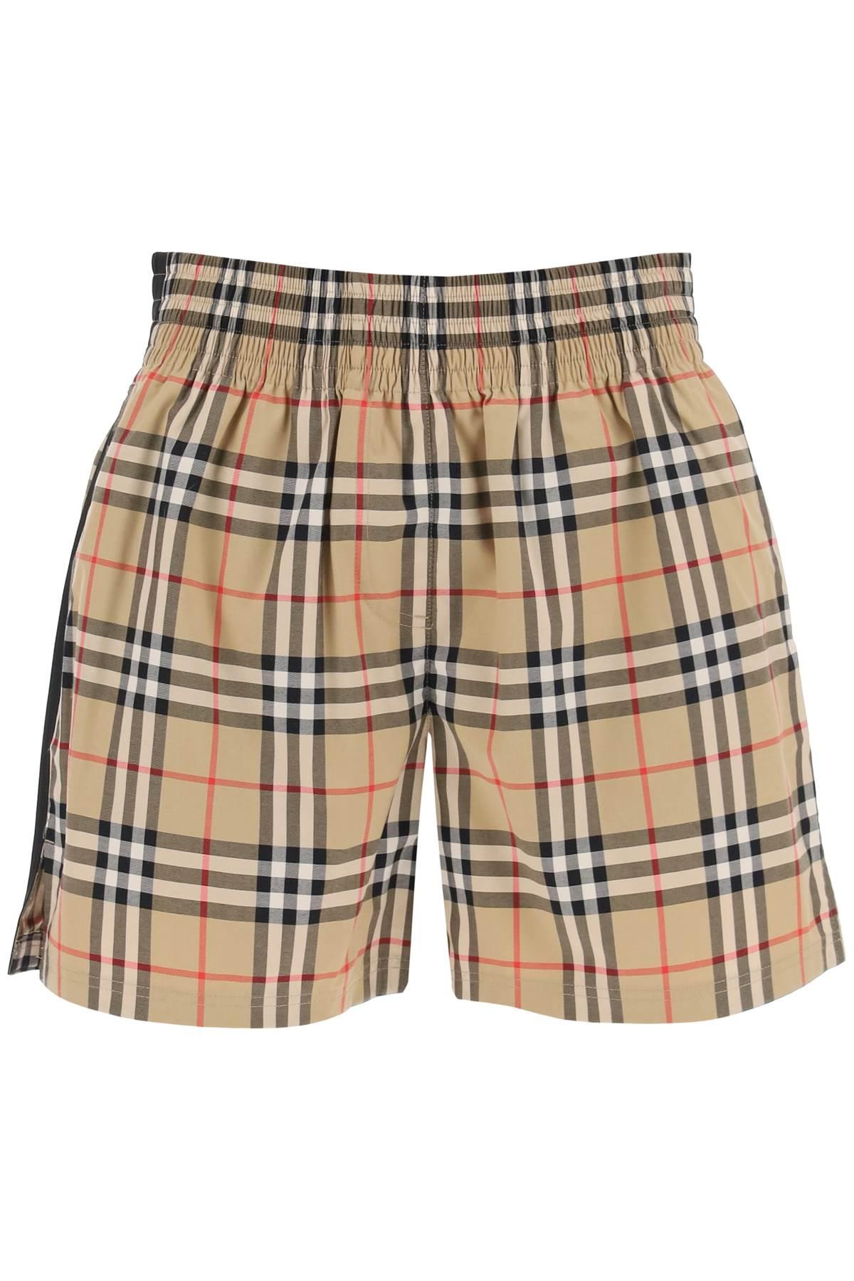 Burberry Audrey Check Shorts in Natural Lyst