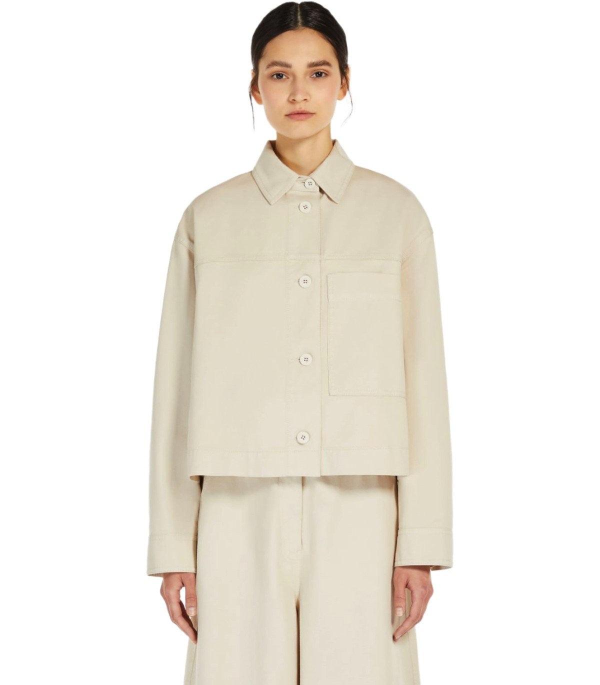 Max Mara Salita Sabbia Cotton Jacket in Natural | Lyst
