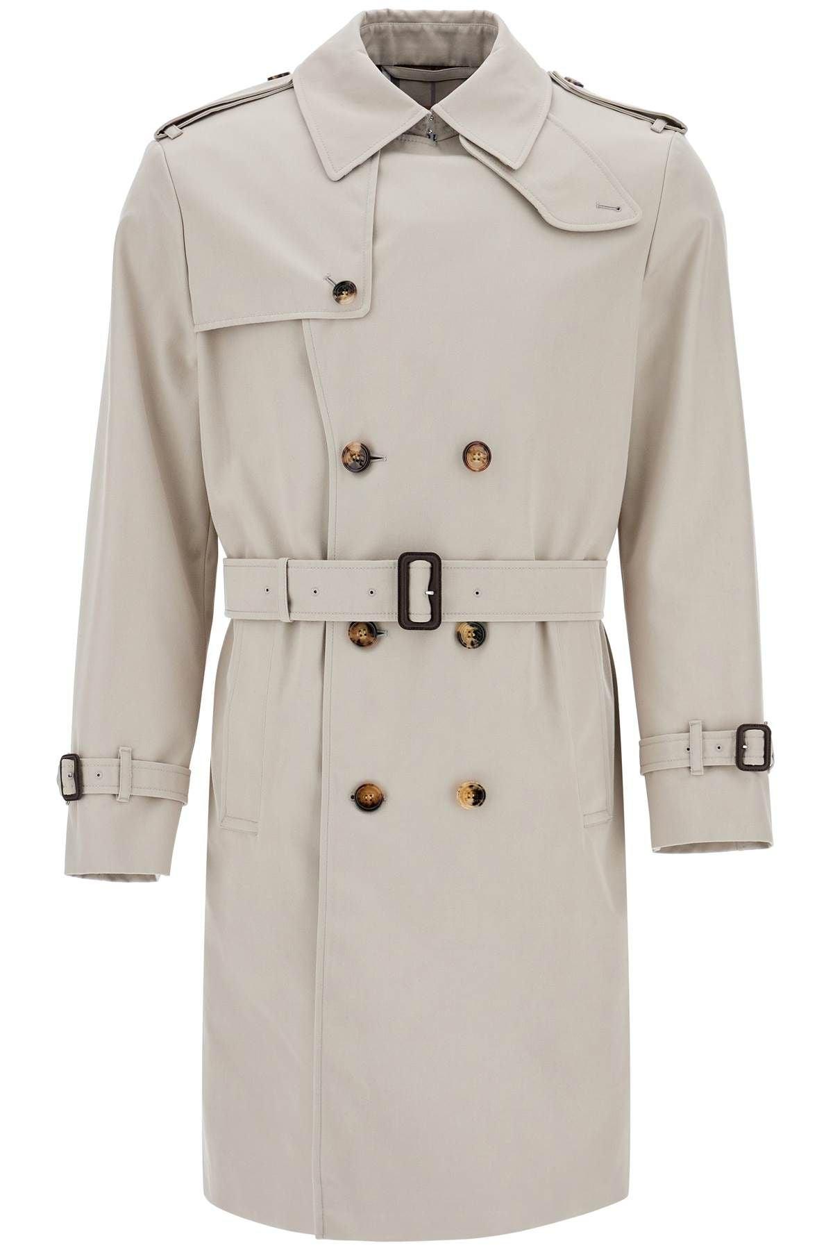Trench-coat Light Beige et coton avec ceinture réglable Burberry