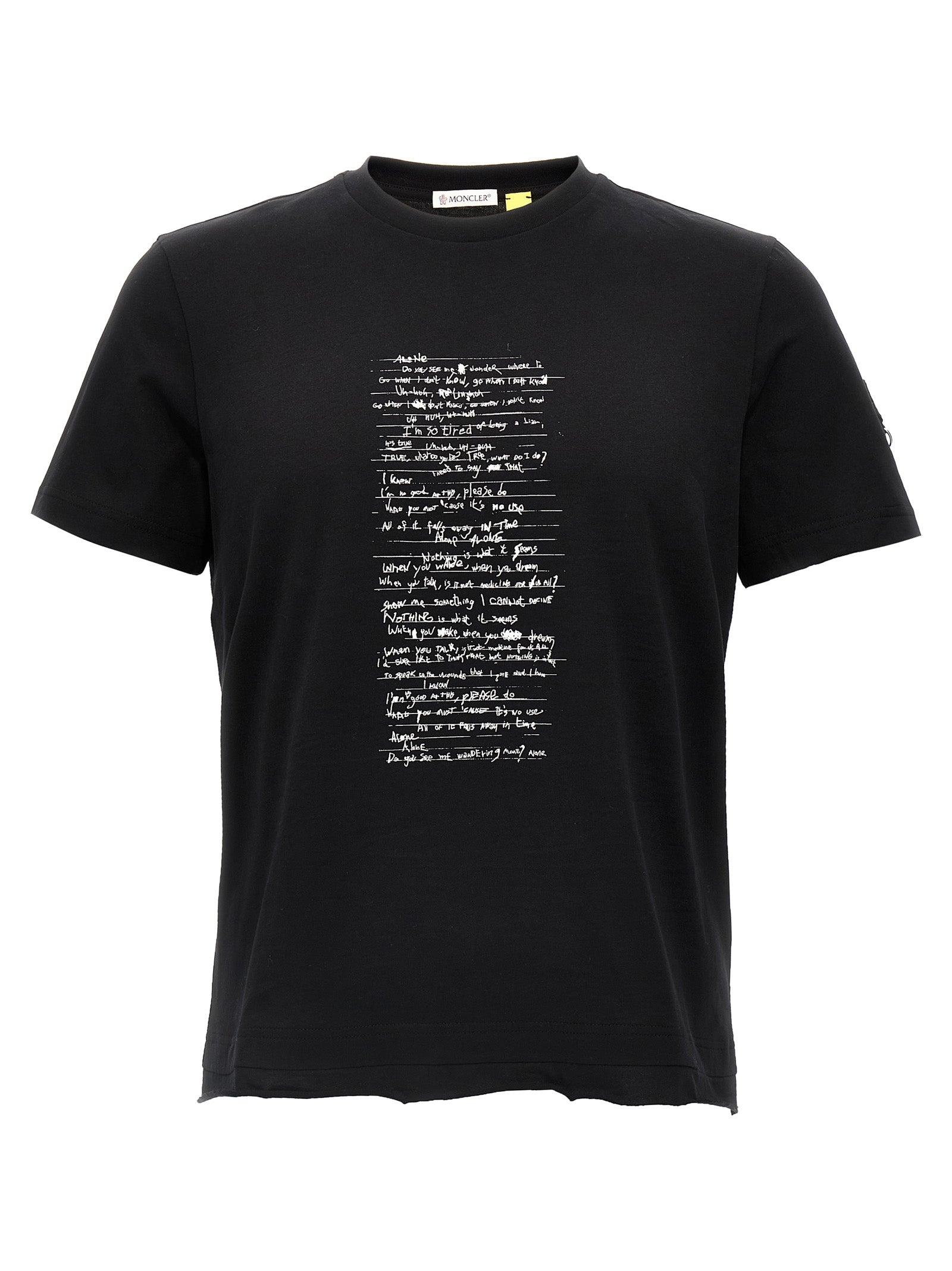 Tシャツ・カットソー MONCLER GENIUS Moncler x Willow Smith 'Alone' T-shirt Black Moncler genius Moncler x willow smith 'alone' t-shirt