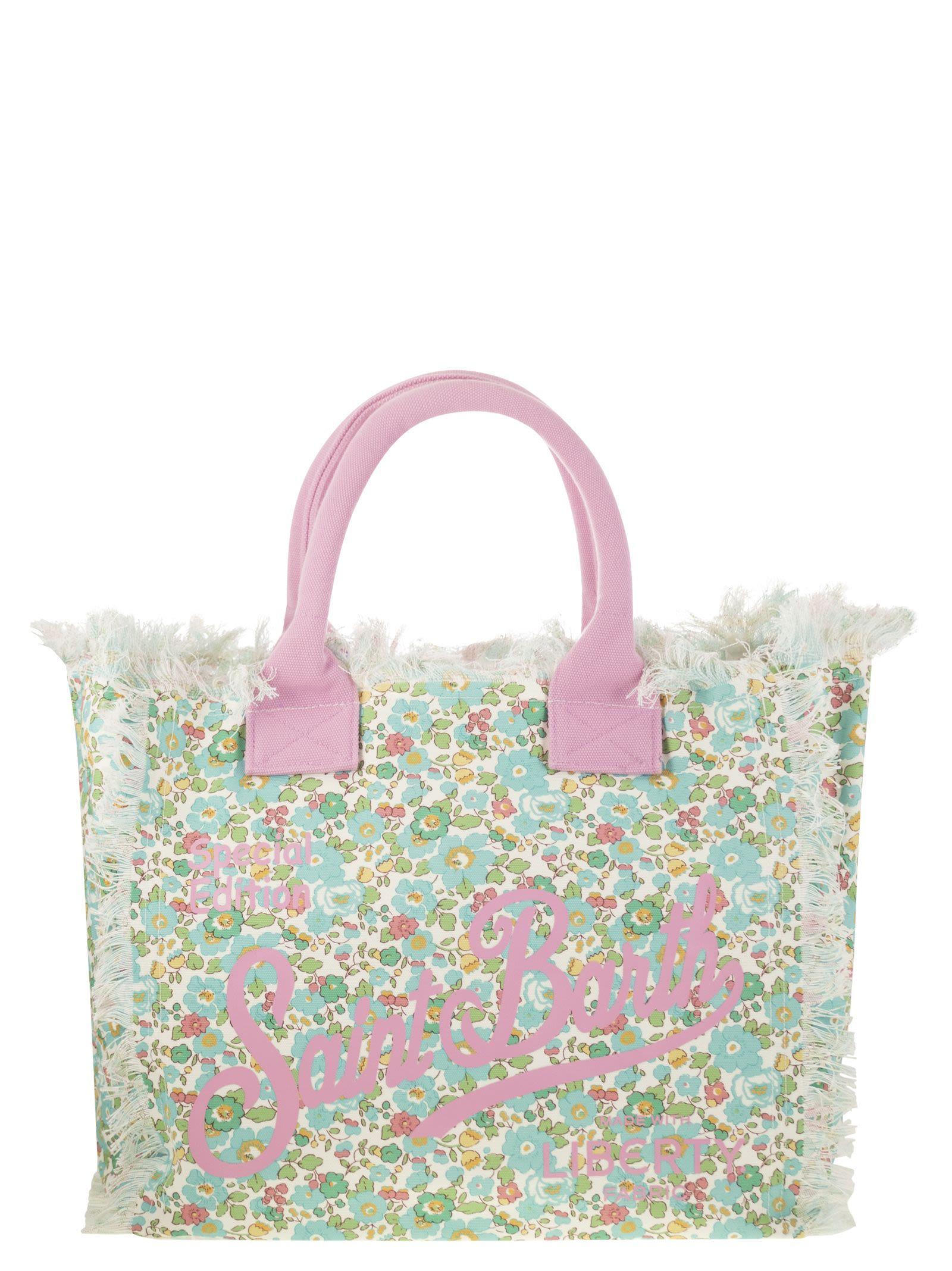トートバッグ MC2 Saint Barth VANITY - Canvas bag with floral print Cotton canvas Vanity tote bag with flower print – MC2 Saint