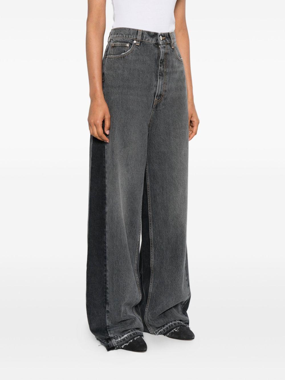 【Stella McCartney】パネル high-riseワイドレッグジーンズ STELLA MCCARTNEY + NET SUSTAIN frayed high-rise wide-leg