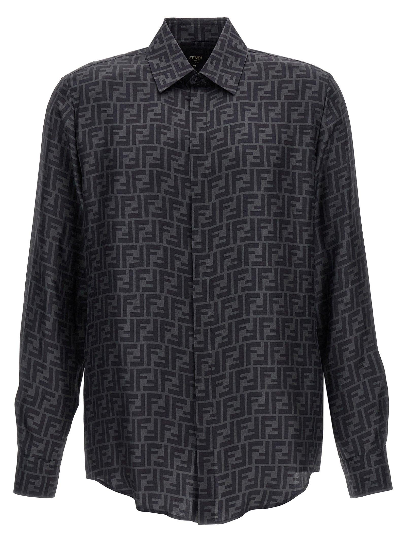 Fendi Ff Shirt, Blouse in Gray for Men | Lyst Fendi Ff Shirt, Blouse in Gray for Men | Lyst