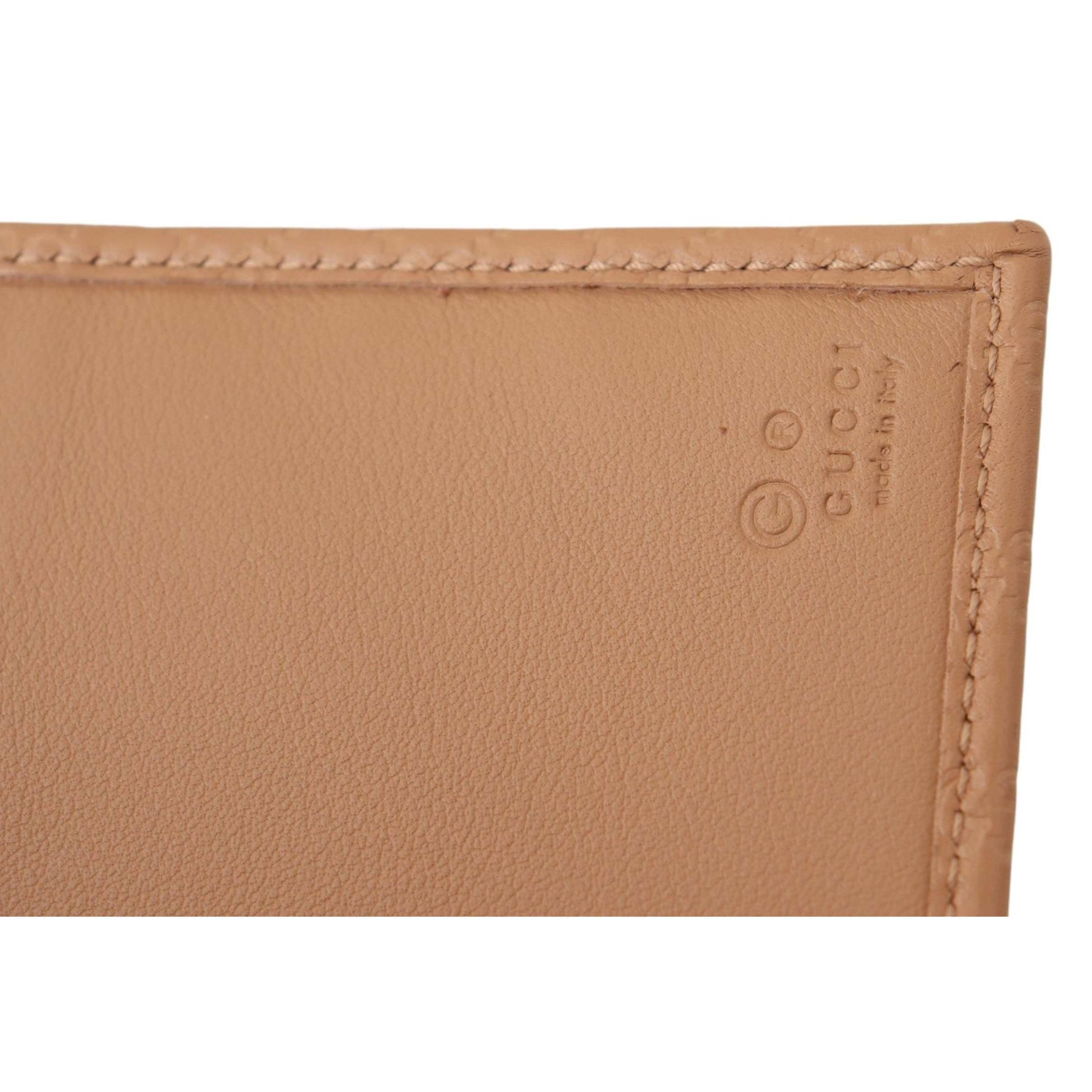 Gucci Brown Leather Micro Ssima Long Wallet | Lyst