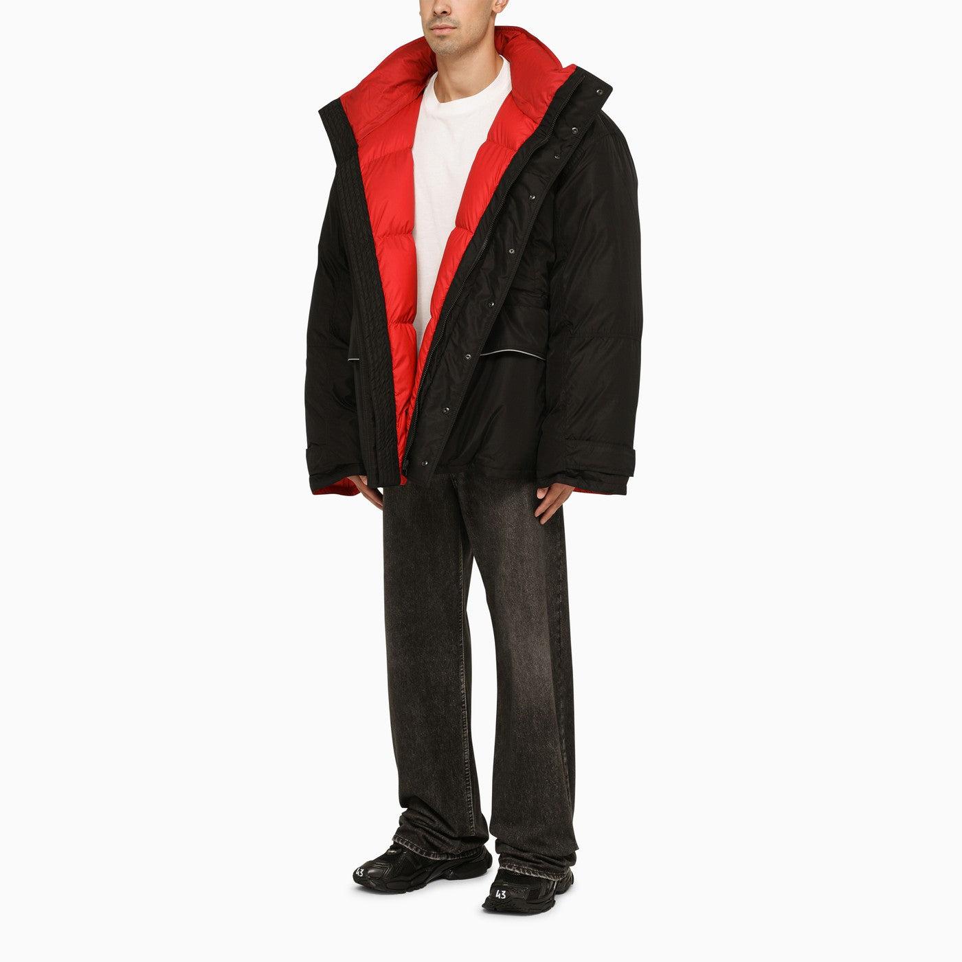 Balenciaga red parka deals