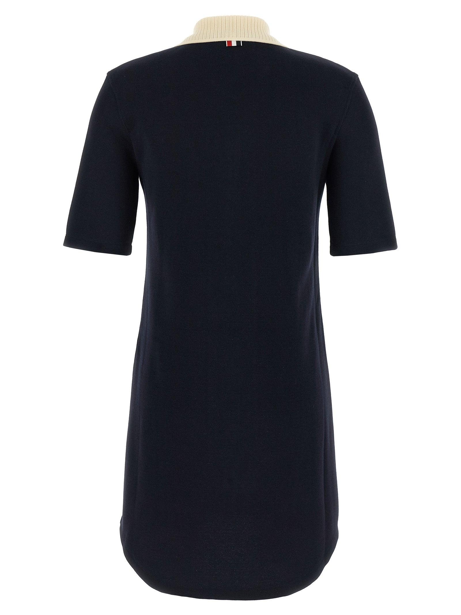 ワンピース THOM BROWNE Navy Blue Cotton Polo Dress Thom Browne // Navy Polo Dress – VSP Consignment
