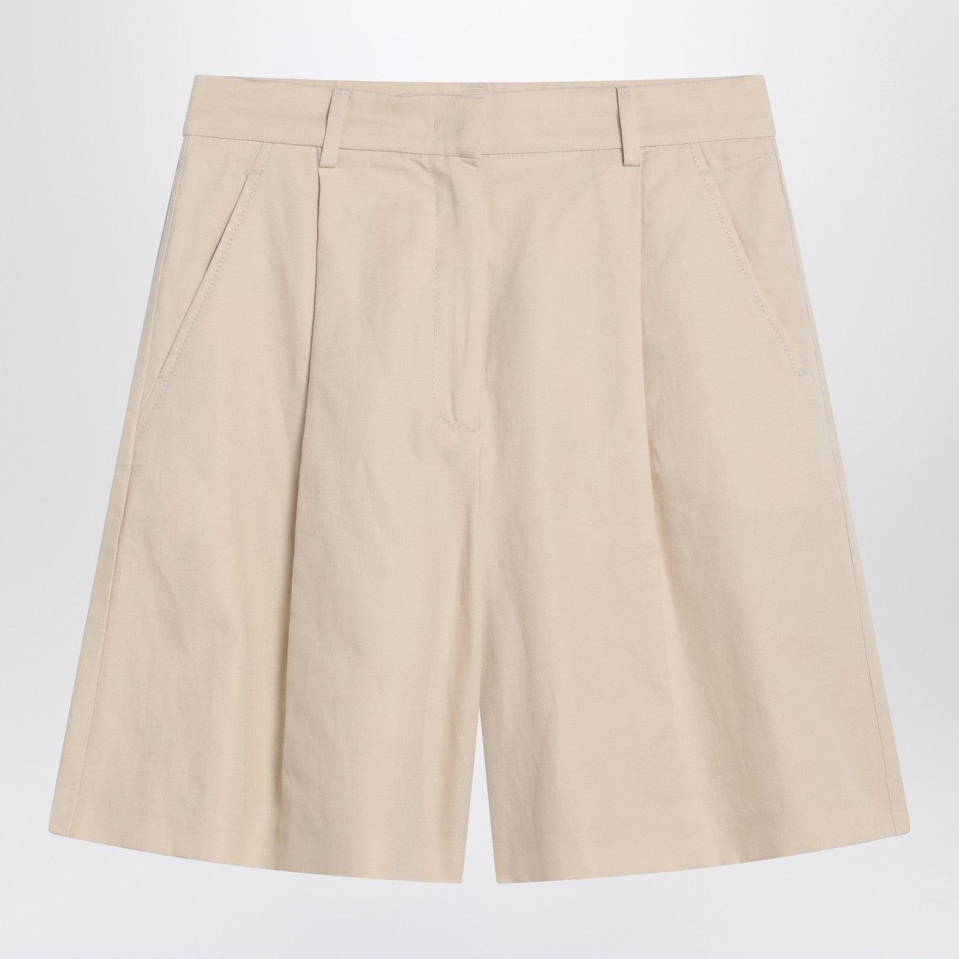 ショートパンツ Weekend Max Mara Beige Bermuda shorts in cotton and linen Cotton gabardine Bermuda shorts, beige | Weekend Max Mara