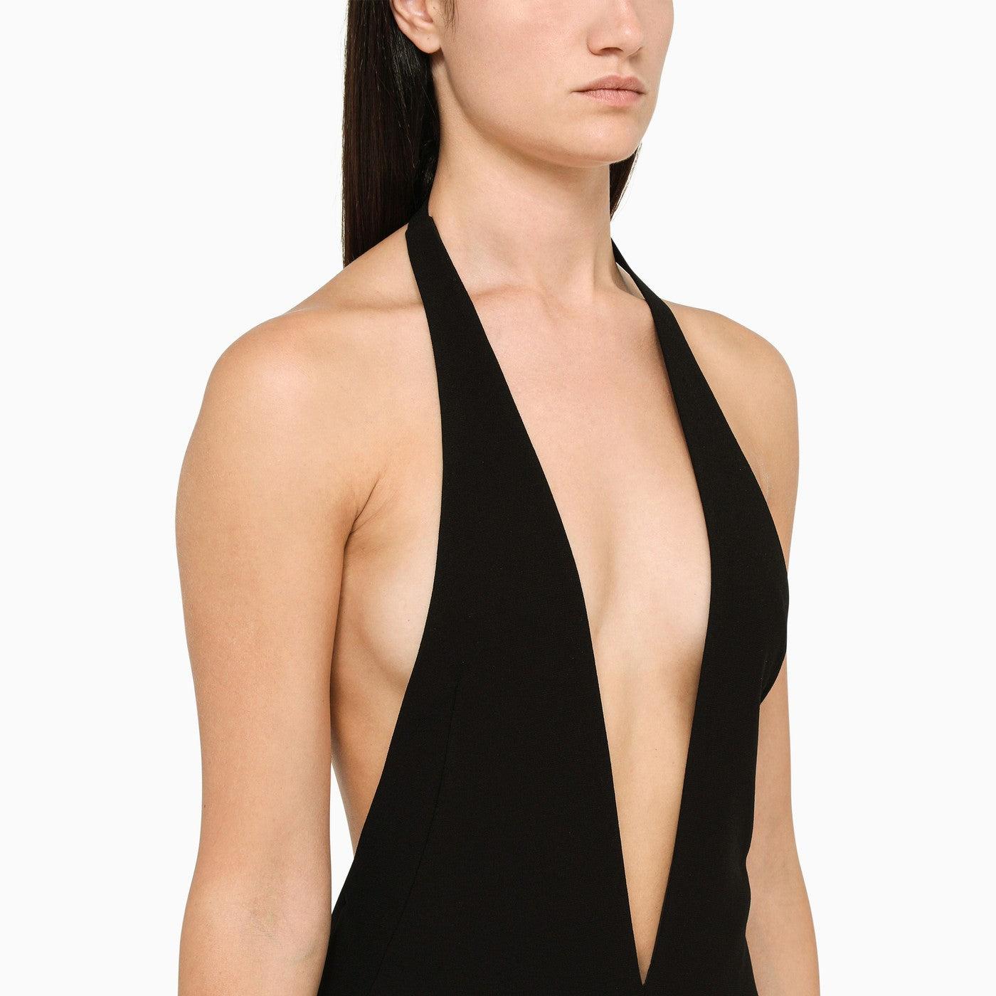 Kleid Sehr Tiefer Ausschnitt Oberteil Strickkleid Mit Tiefem