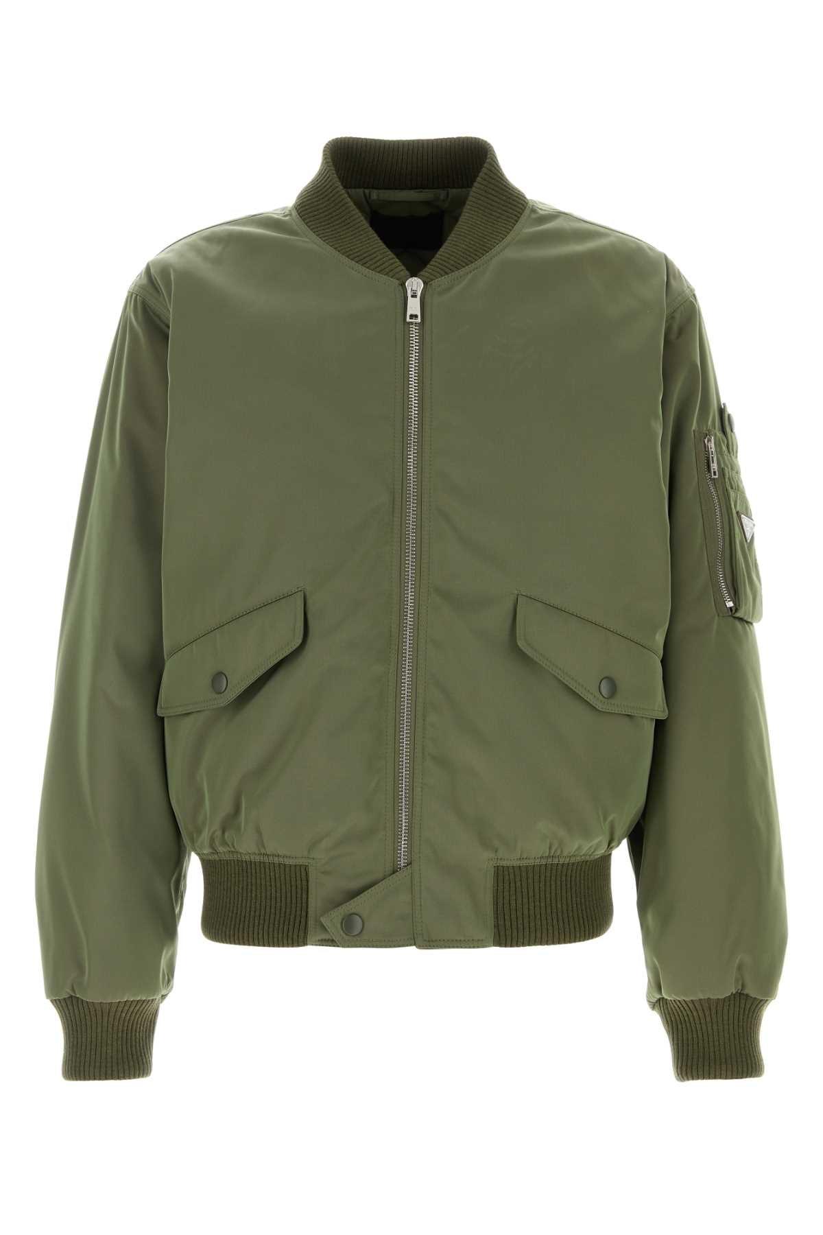 ジャケット PRADA ARMY GREEN COTTON JACKET Prada Army Green Cotton Jacket | italist
