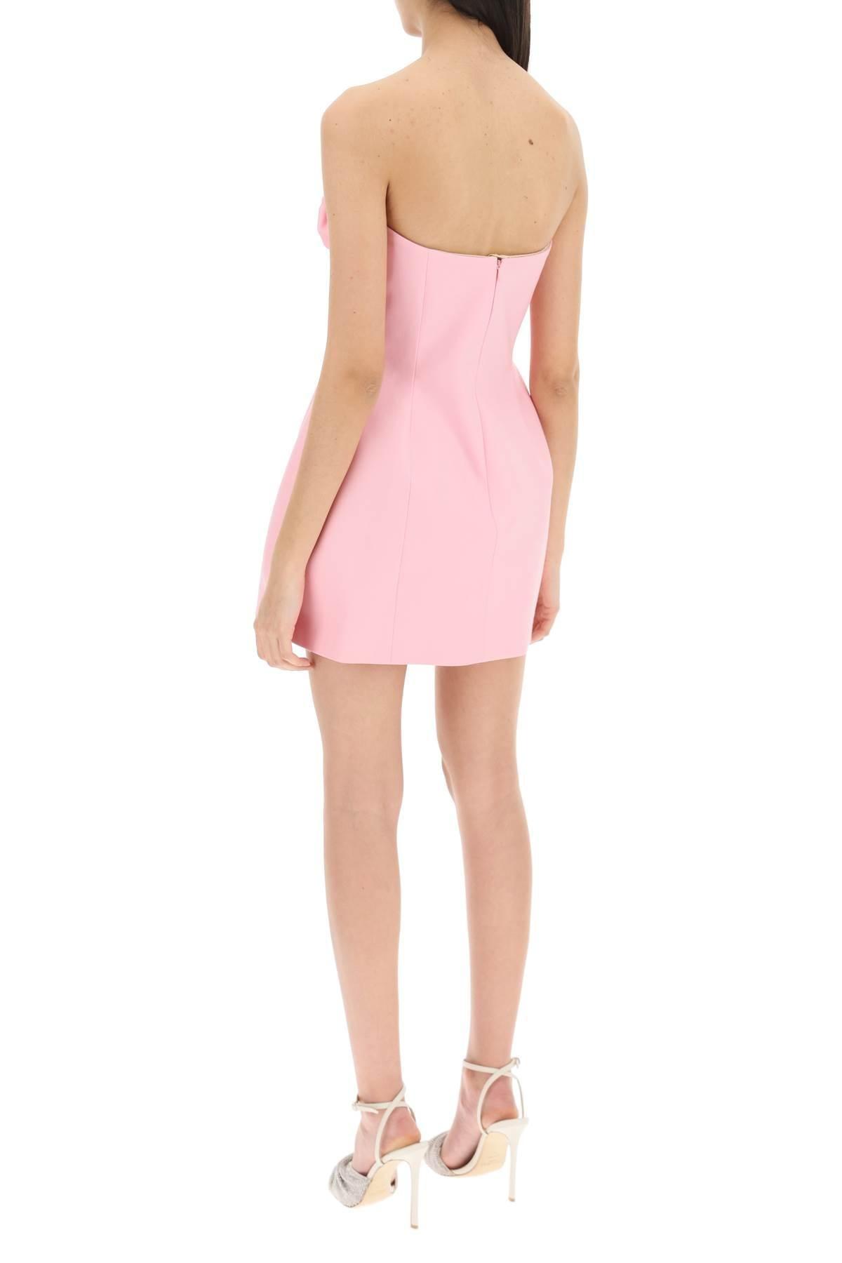strapless open back dress Dusty Rose Calf Length Wedding Guest Dress Cocktail Party Dress main image 0