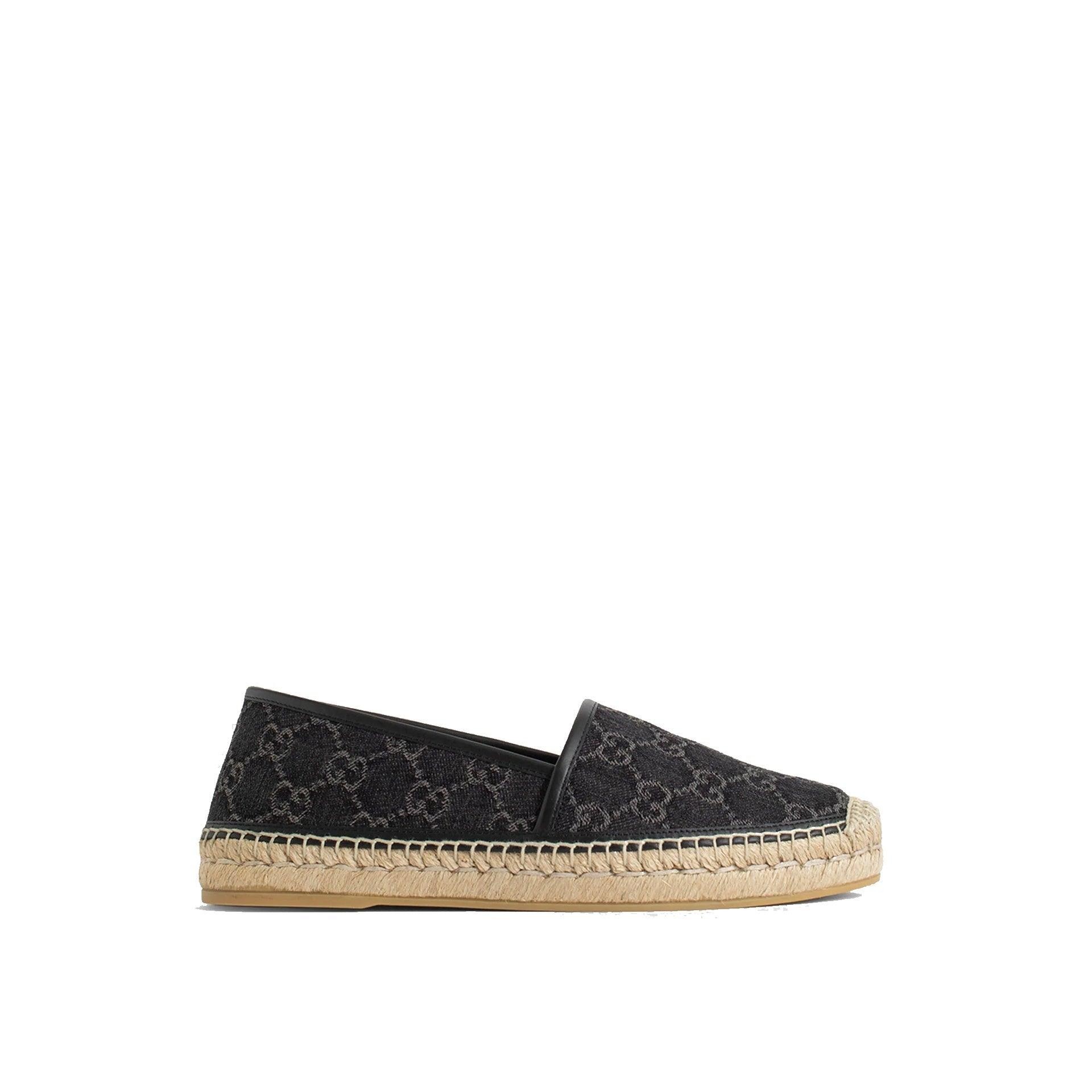 Espadrilles Leer Gucci Zwart Maat 39 EU In Leer Outlet