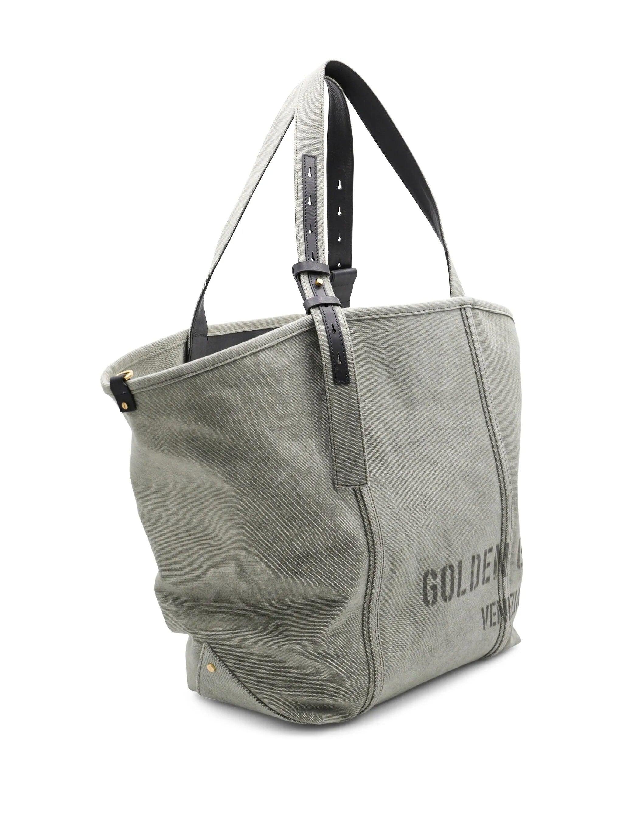 トートバッグ GOLDEN  DELUXE BRAND 24.7 EW SHOPPING BAG IN CANVAS Golden Goose Shopping 24.7 Ew Canvas Bags in Gray | Lyst