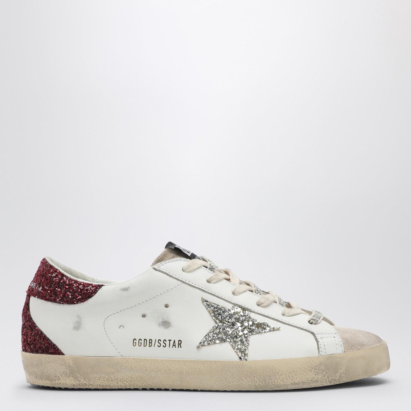 Golden Goose Super Star Sneaker With Burgundy Glitter in White Lyst Canada