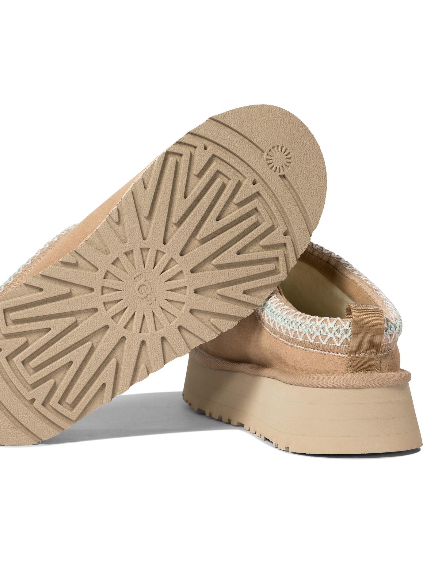 UGG Tazz Mens Size 9 Beige Casual Classic Outdoor Suede Slip On Slippers Shoes UGG Tazz Beige Suede Clogs | H-Brands main image 3
