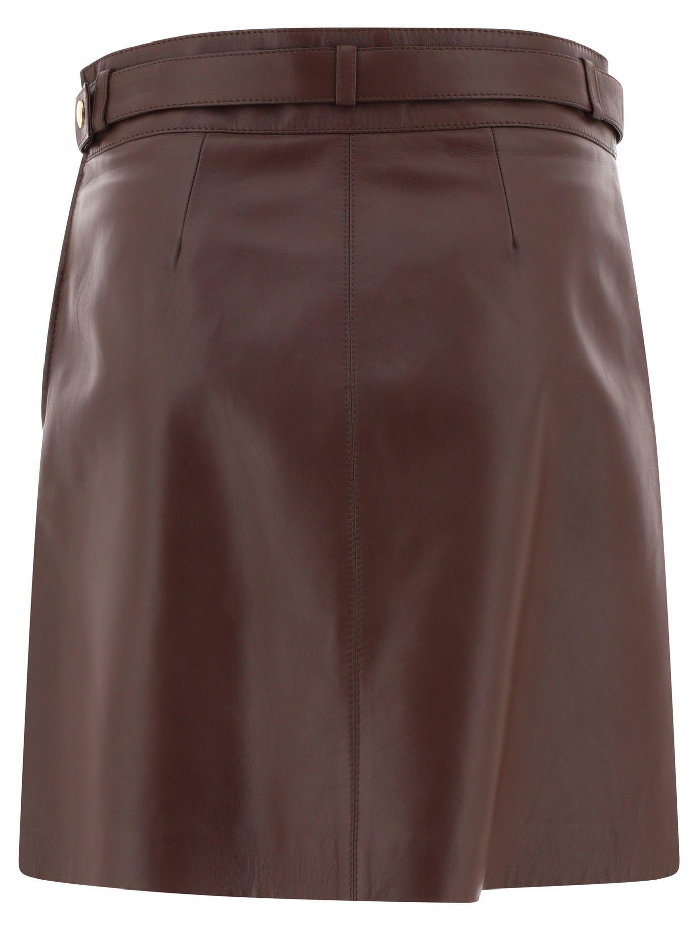 Chloé A-line Skirt in Brown | Lyst