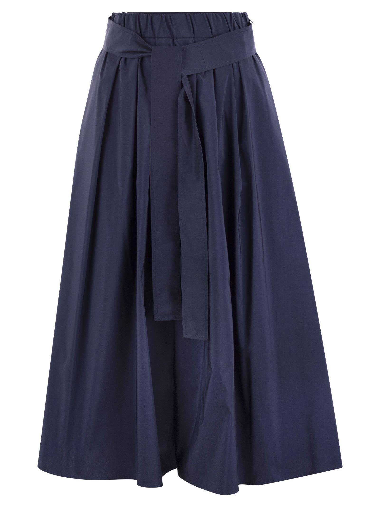 スカート Weekend Max Mara ZARDA - Wide taffeta skirt Midi taffeta skirt, powder | Weekend Max Mara