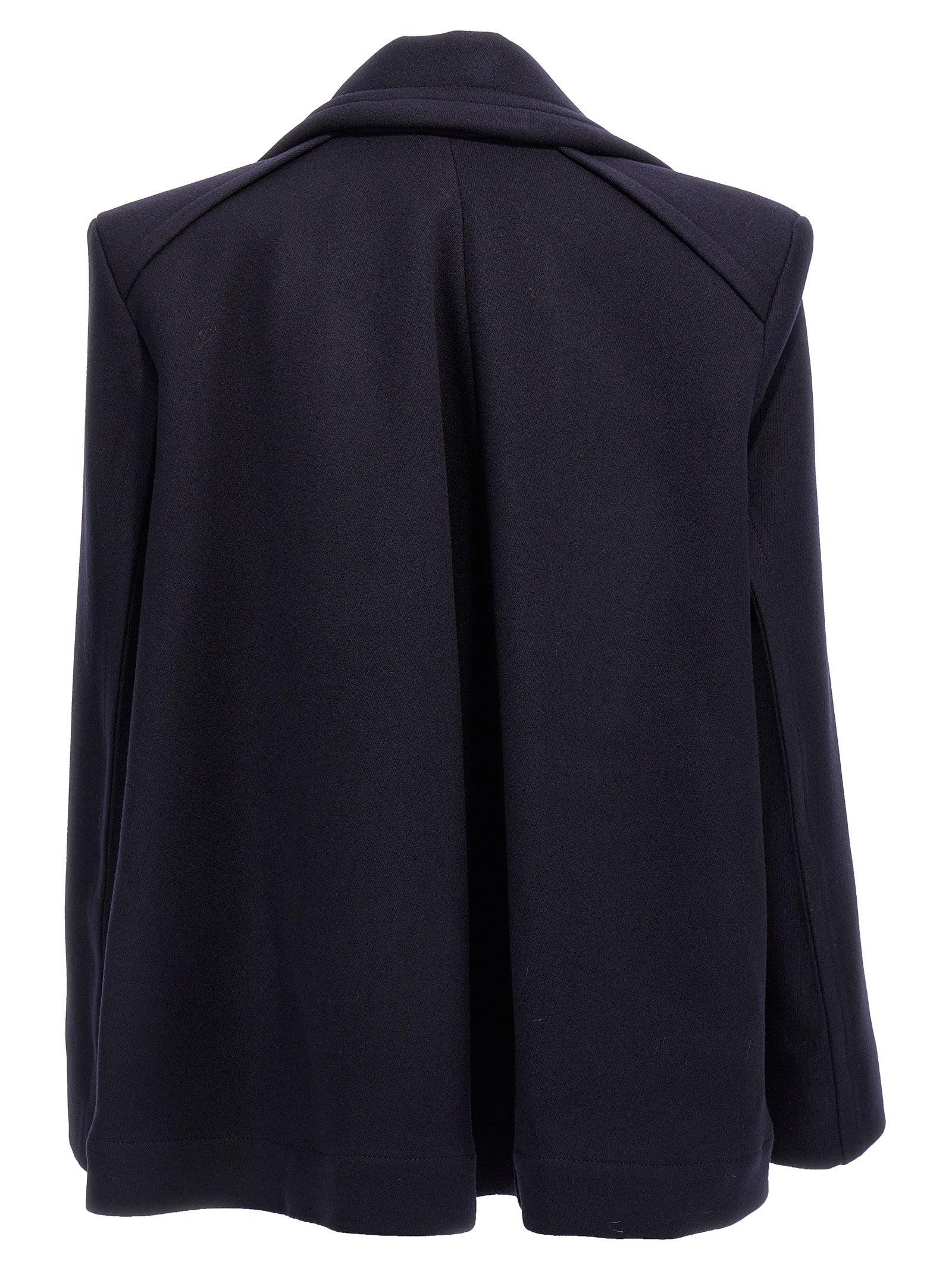 コート VICTORIA BECKHAM 'Pointed Shoulder' coat Blue Victoria Beckham Pointed-Shoulder Single-Breasted Wool