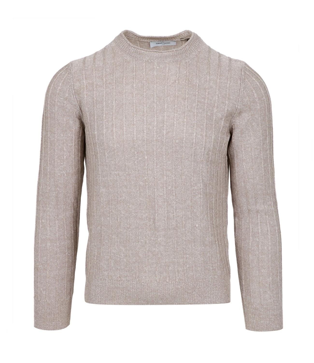 ニット・セーター GRAN SASSO Men Sweater 43112 23503030 Beige Gran Sasso Cable Knit Sweater Beige | Knitwear Collection