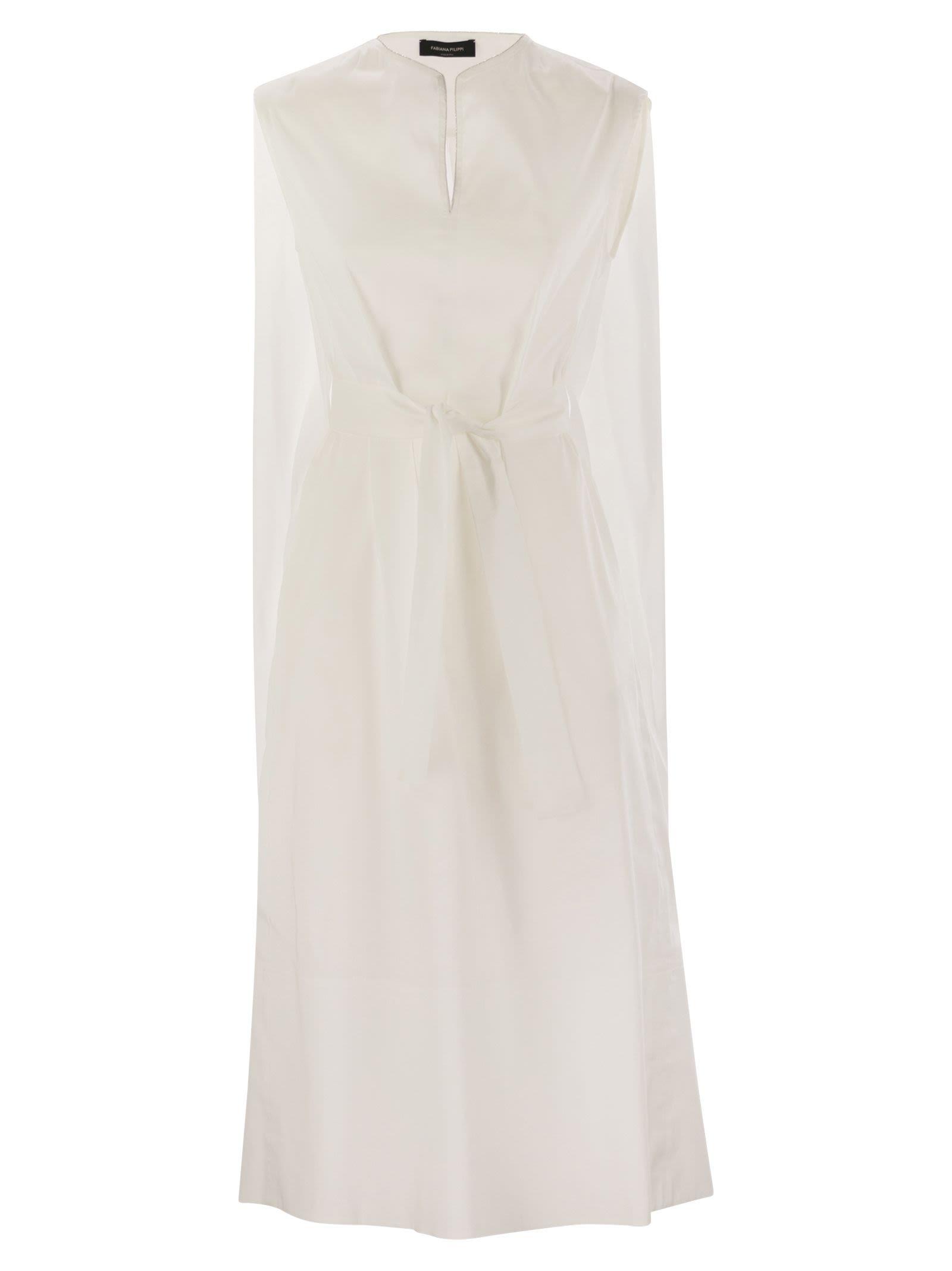 ワンピース FABIANA FILIPPI Light cotton sleeveless dress Fabiana Filippi Light Cotton Sleeveless Dress In White