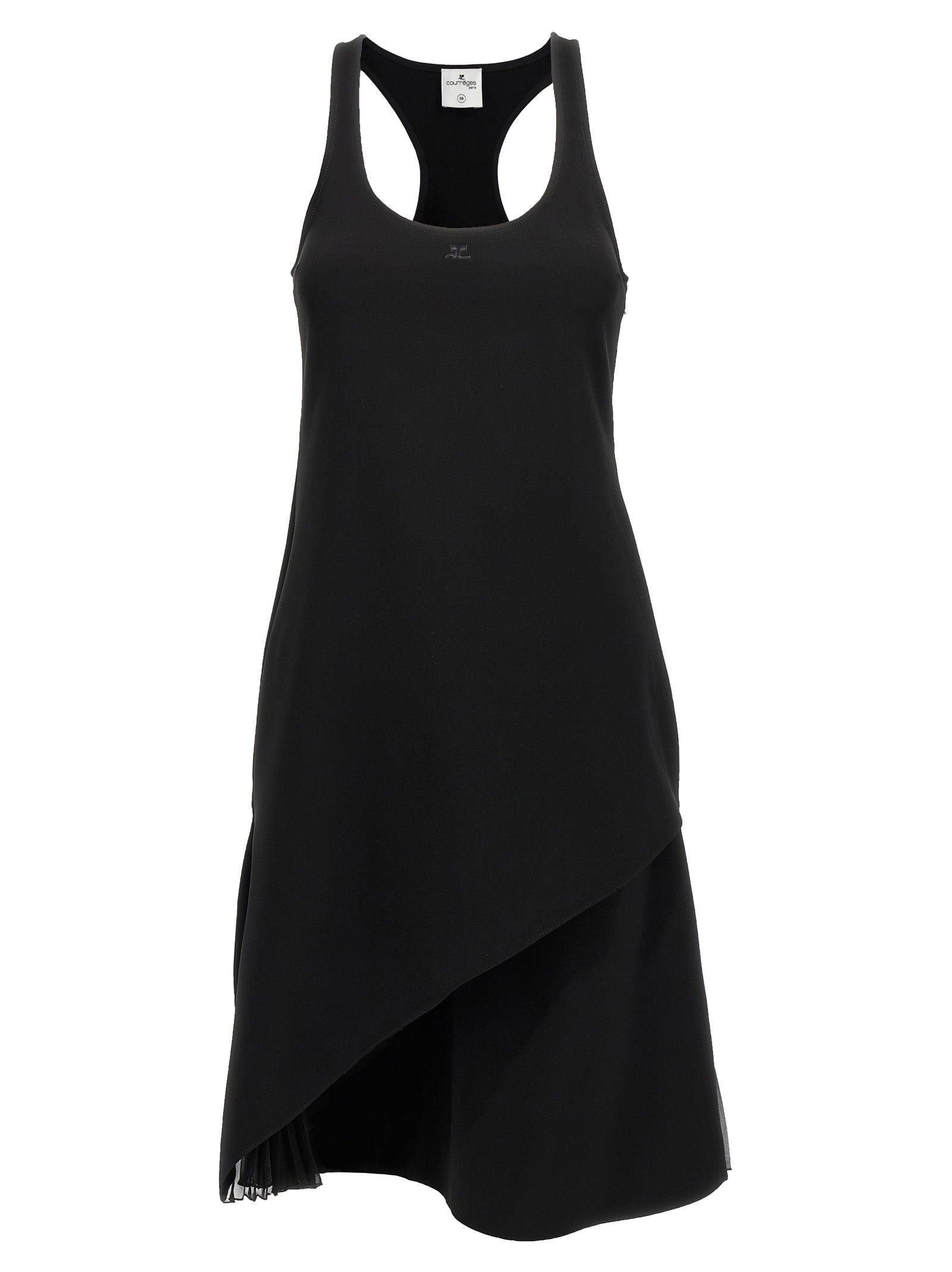 ワンピース COURREGES 'Infinty Pleats A-Line' dress Black Courreges 'Infinty Pleats A-Line' Dress in Black | Lyst