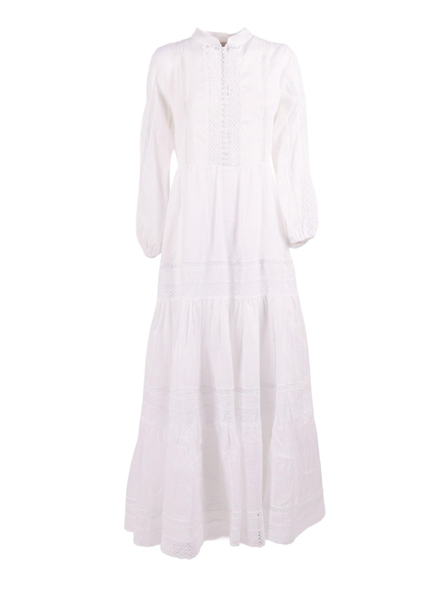 knee length dresses for ladies Long lingerie-style dress in silk with black and white lace