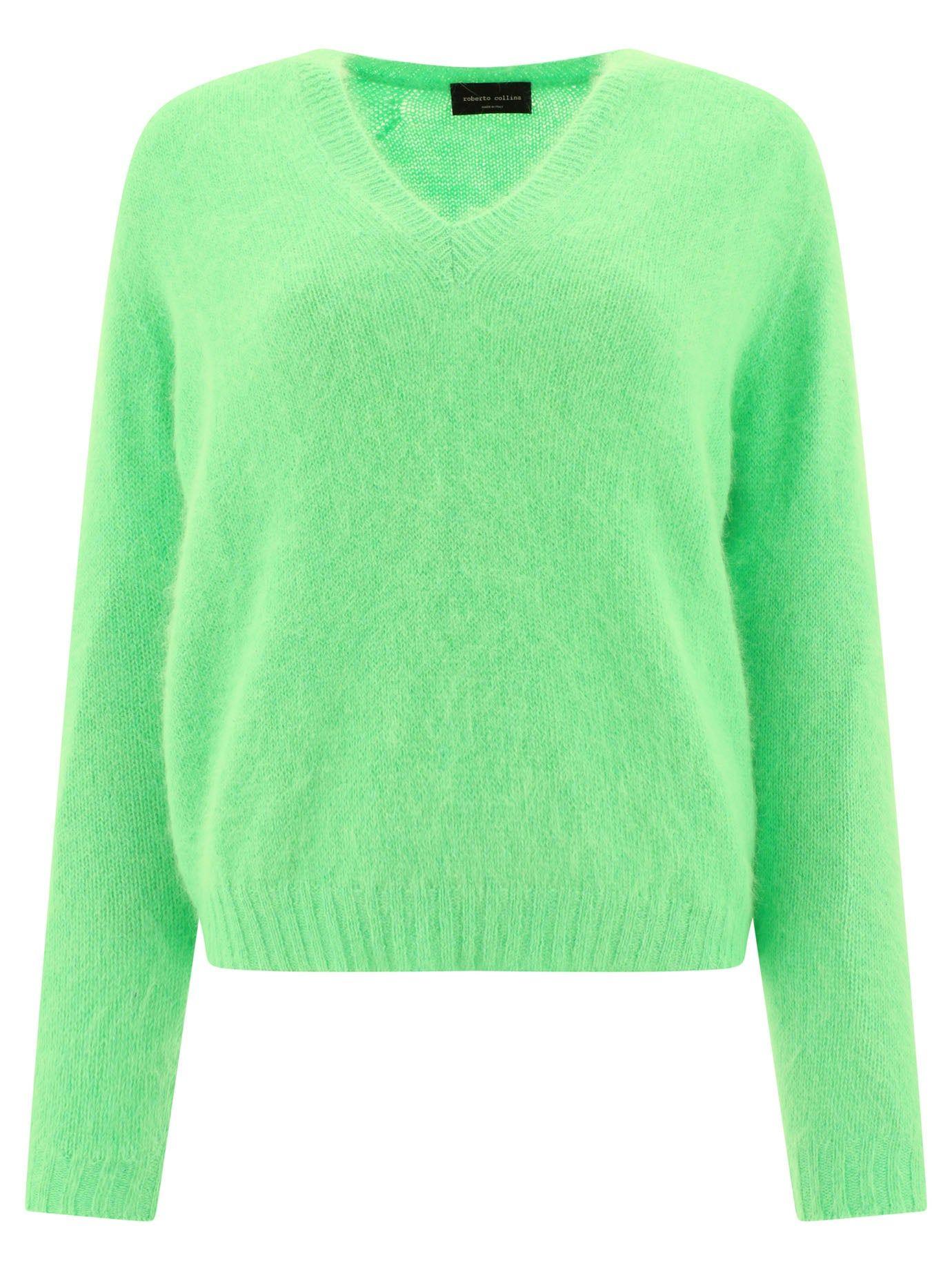 Roberto Collina Angora Sweater in Green Lyst