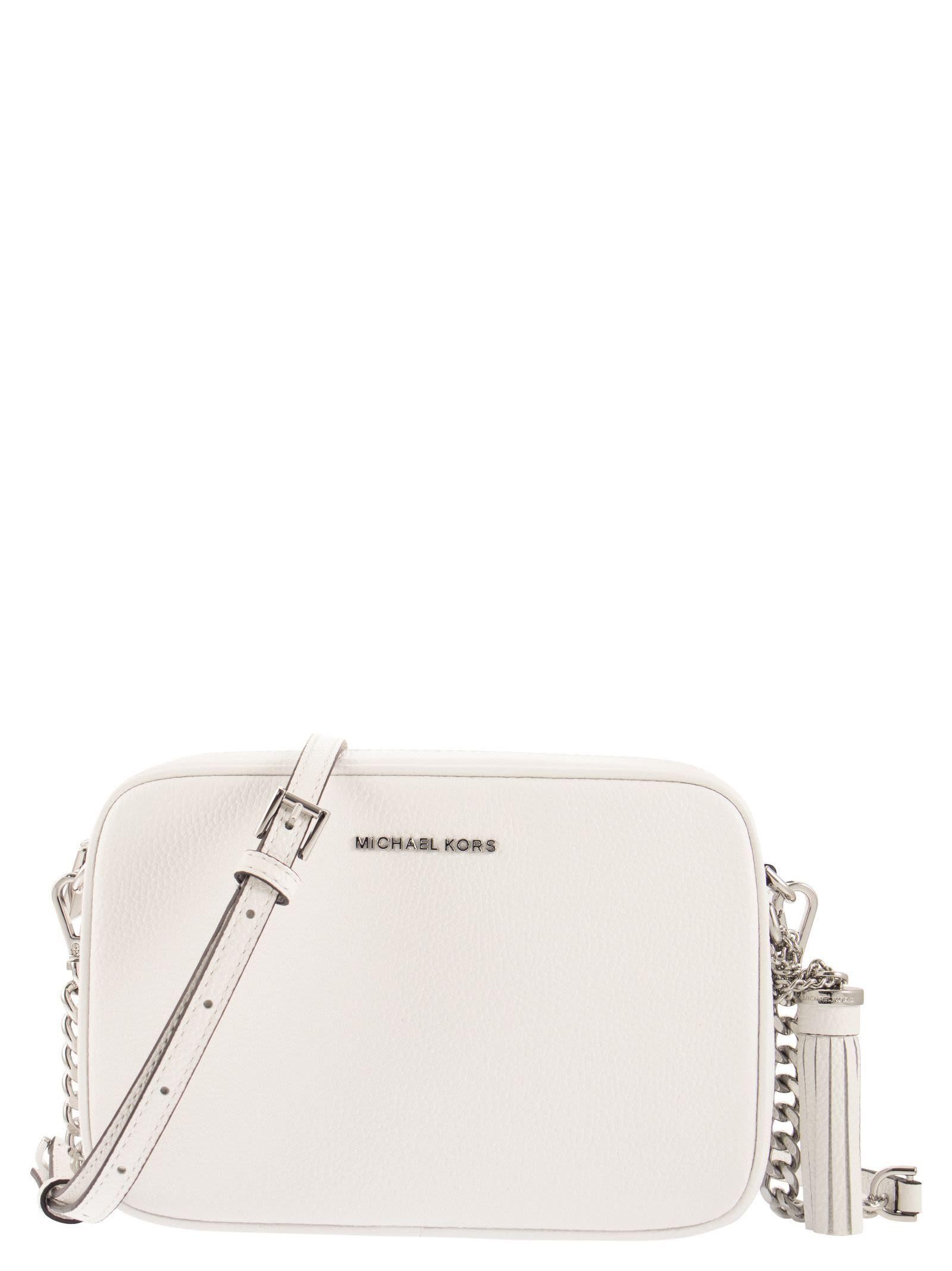 Michael Kors Ginny Leather Crossbody Bag in Natural Lyst