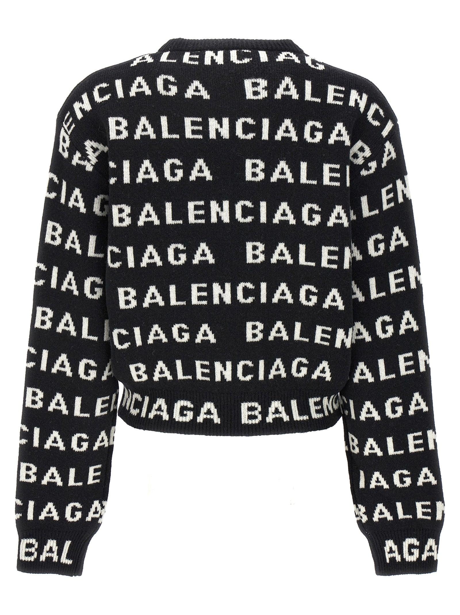 Balenciaga sweater womens black sale