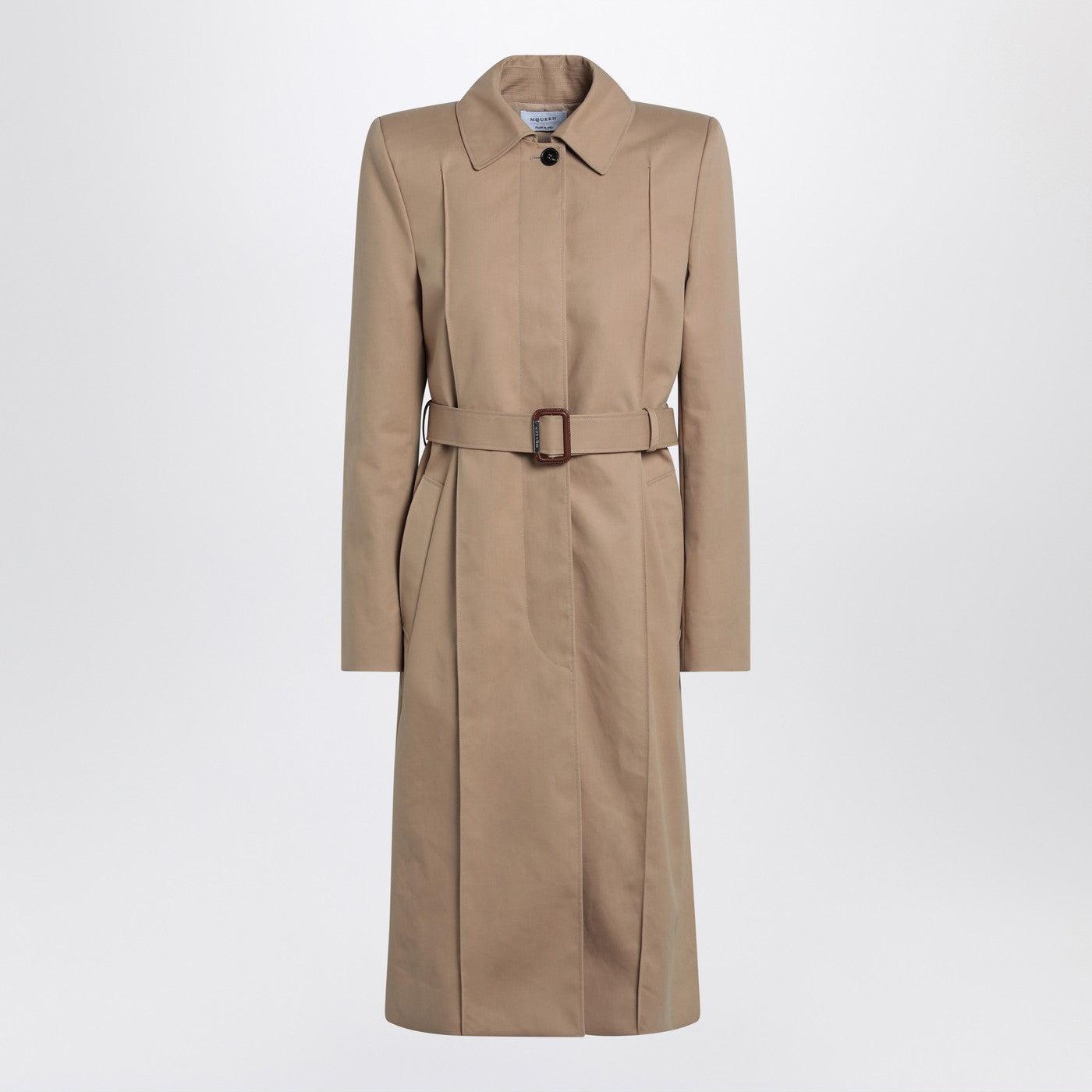 トレンチコート alexander mcqueen TRENCH COAT (838920QJACH 4003) Alexander McQueen Belted Double Breasted Trench Coat