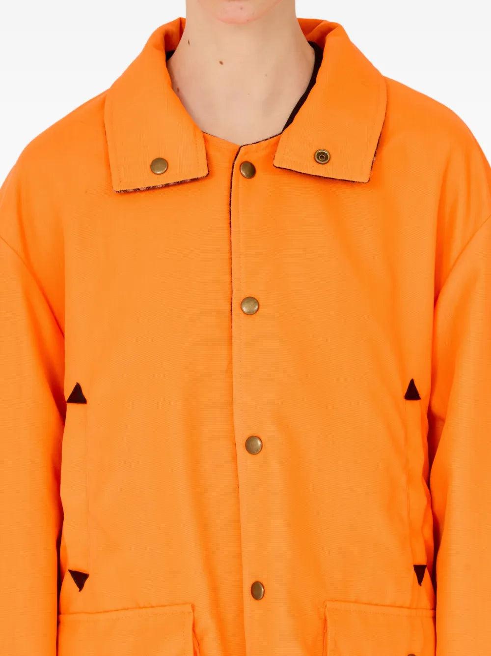 Maison Margiela Snap-Button Jacket in Orange | Lyst