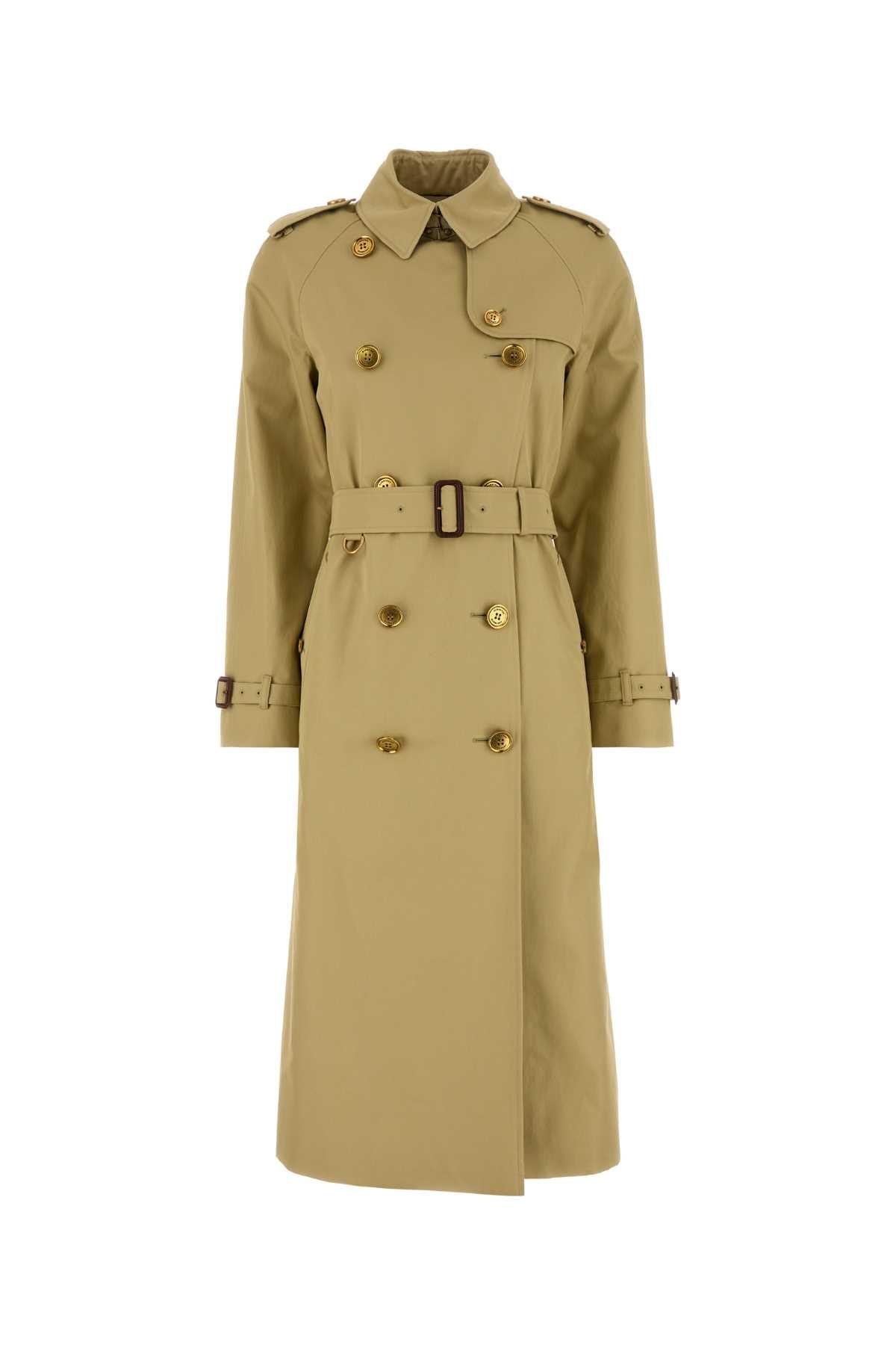 【関税&送料込】Burberry Sage Green Gabardine Waterloo Trenc Designer Burberry Waterloo Trench Coats for Women - Up to 75