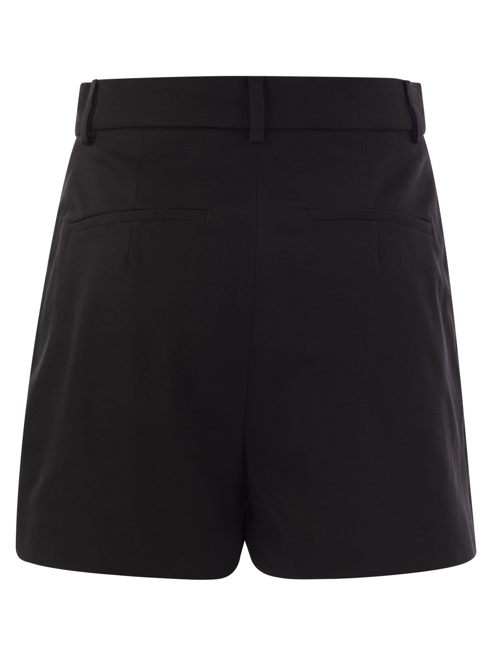 Sportmax Unico high-rise twill shorts - White