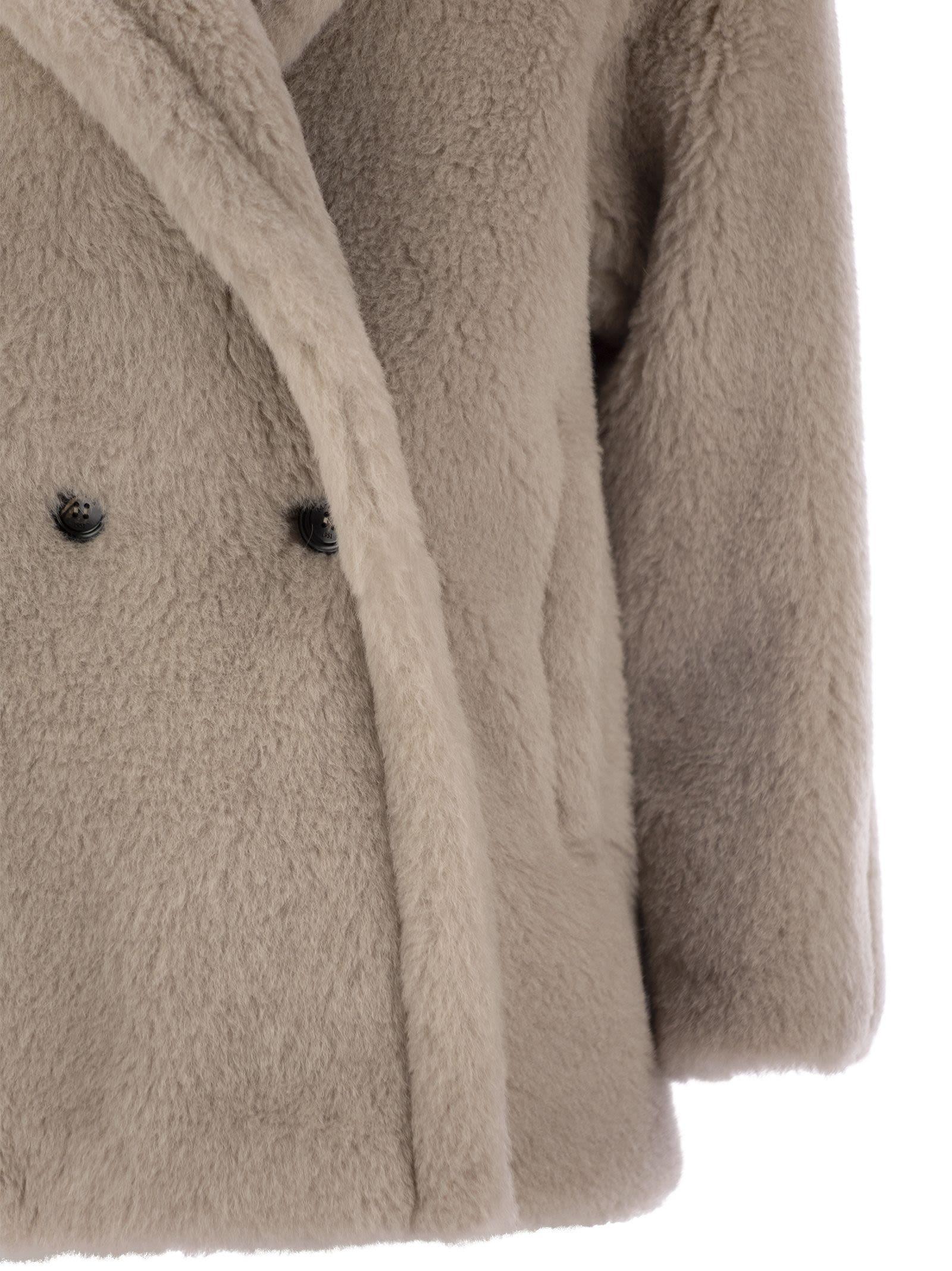 ☆MaxMara☆直営店買付☆お洒落Teddy Bear Icon Short Coat/OLGA Short Teddy Bear Icon Coat in alpaca and wool, white | 