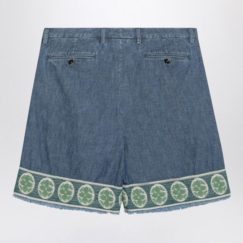 ショートパンツ VALENTINO Printed poplin Valentino Garavani Escape shorts Valentinoアウトレット：ショートパンツ メンズ - グリーン