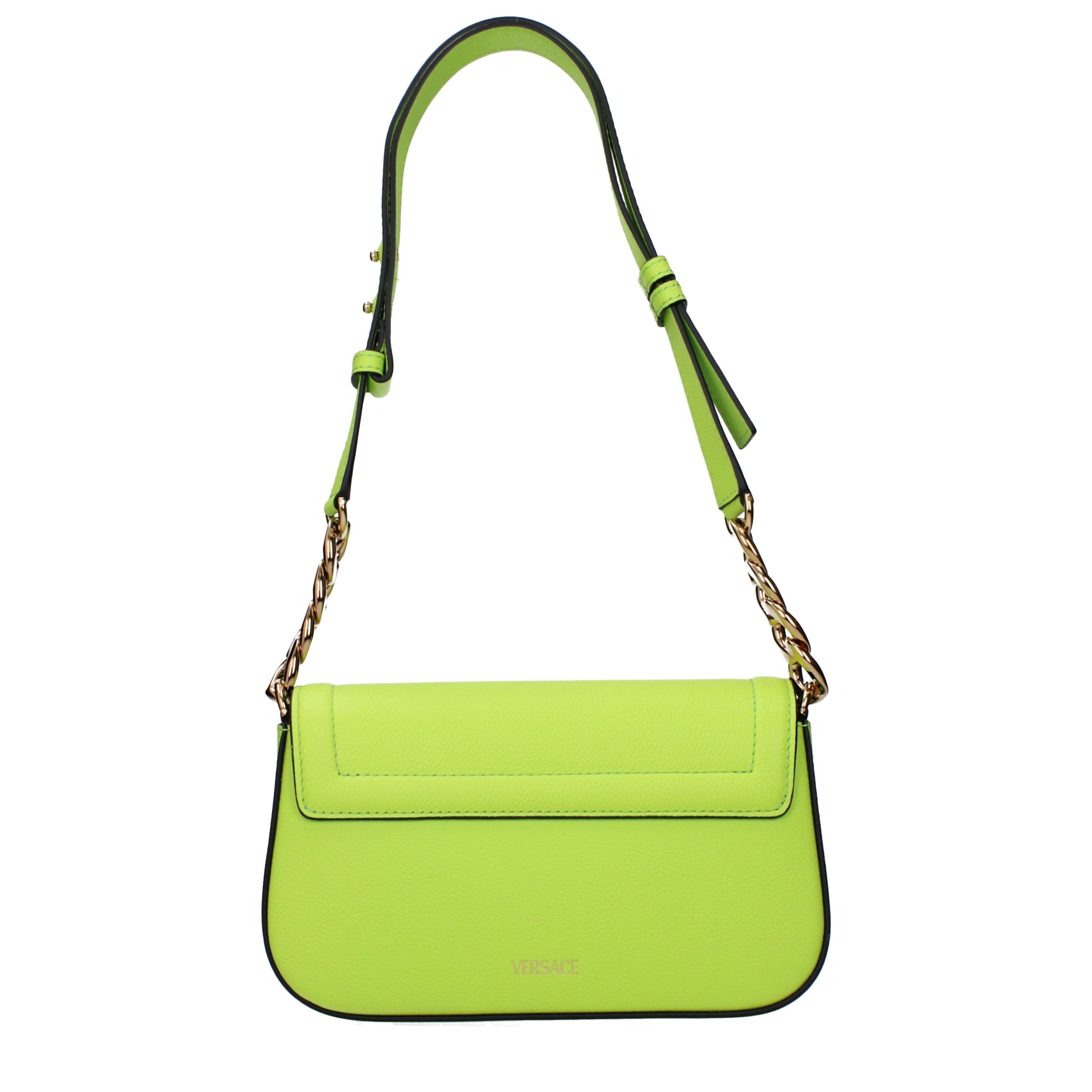 ショルダーバッグ・ポシェット VERSACE Shoulder Bags Women Leather Green/Lime 14187483-7175041839447999.jpg