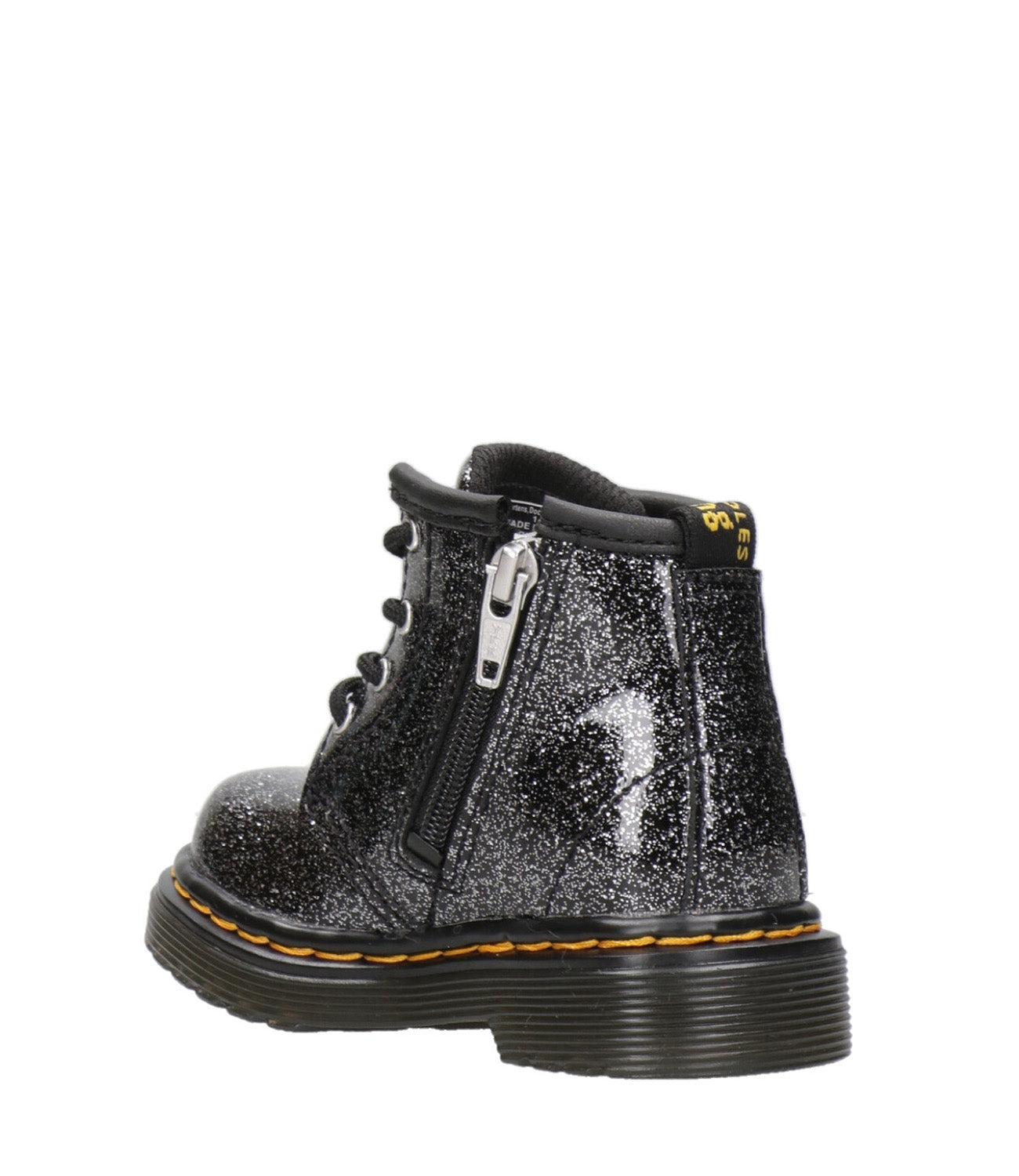 Bottines à Glitter Matt Bernson - Noir, Taille 7 US - Semelle Plateau, Suède - Occasion
