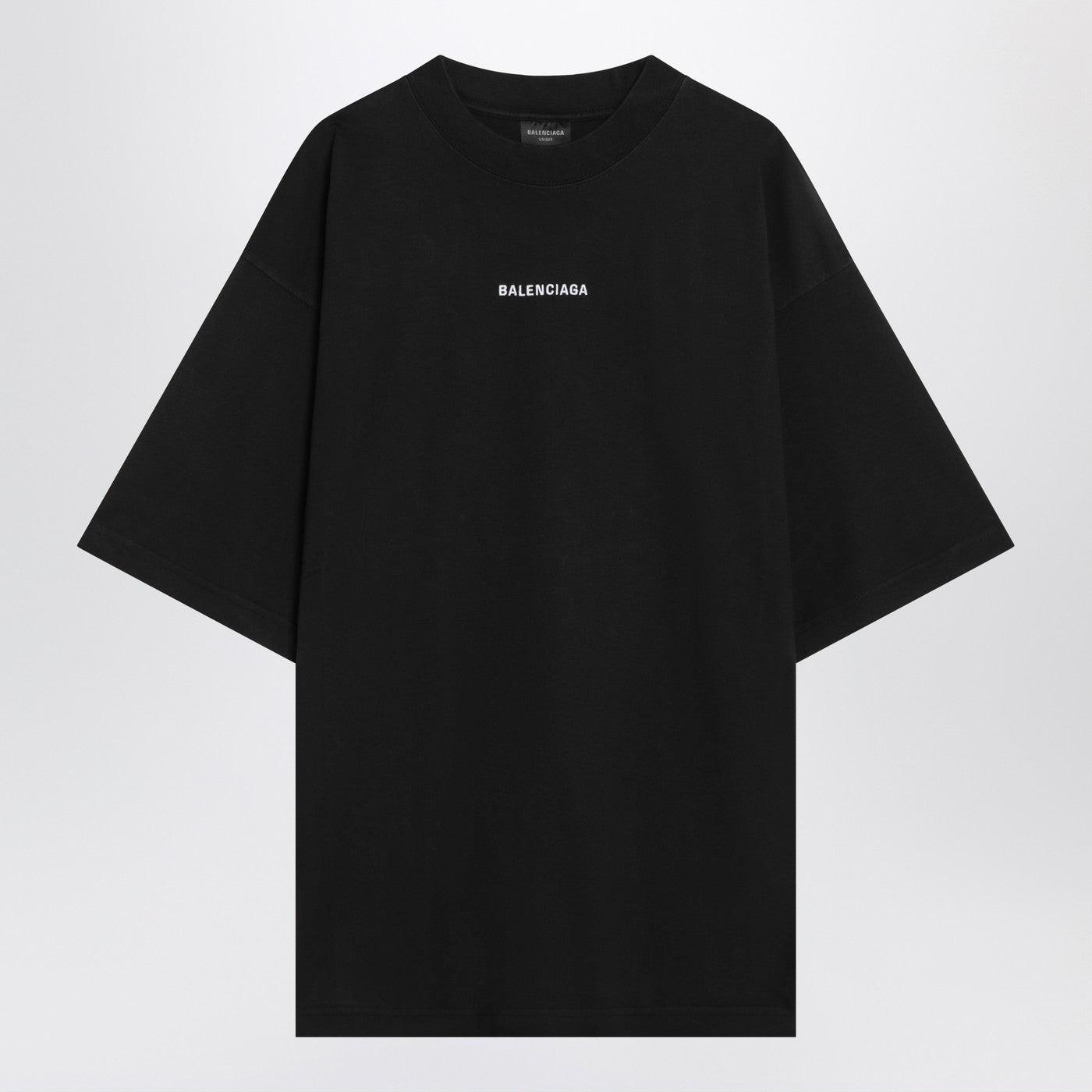 Tシャツ・カットソー BALENCIAGA BLACK NEW BALENCIAGA BACK MEDIUM FIT T-SHIRT New Balenciaga Back T-shirt Medium Fit in Black | Balenciaga US