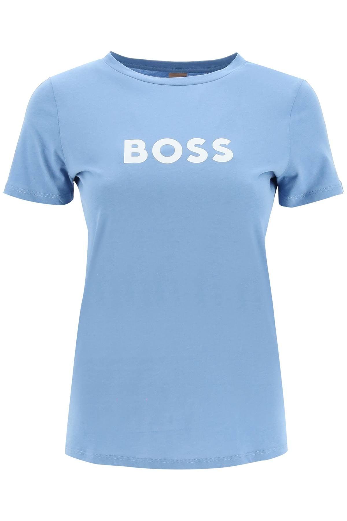 BOSS by HUGO BOSS Logo Print T-shirt in Blue | Lyst